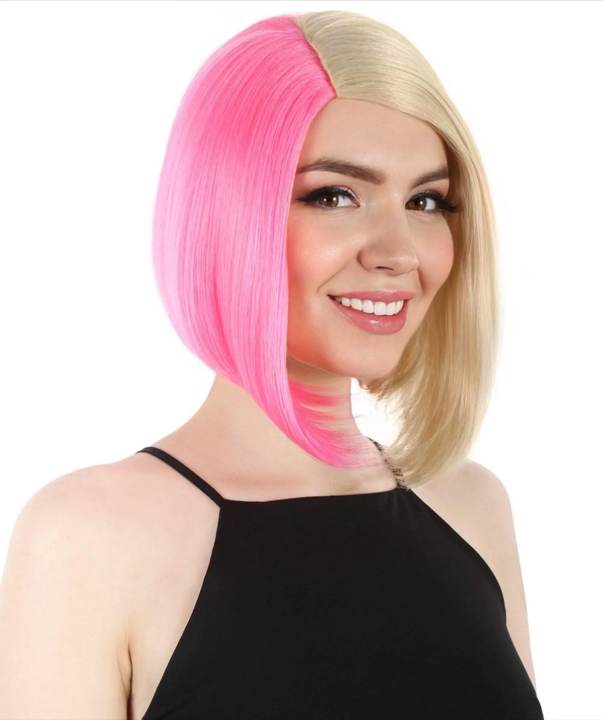 Adult Women"s Halloween Cosplay Shoulder Length Flapper Costume Wig, Multiple Color Options | HPO