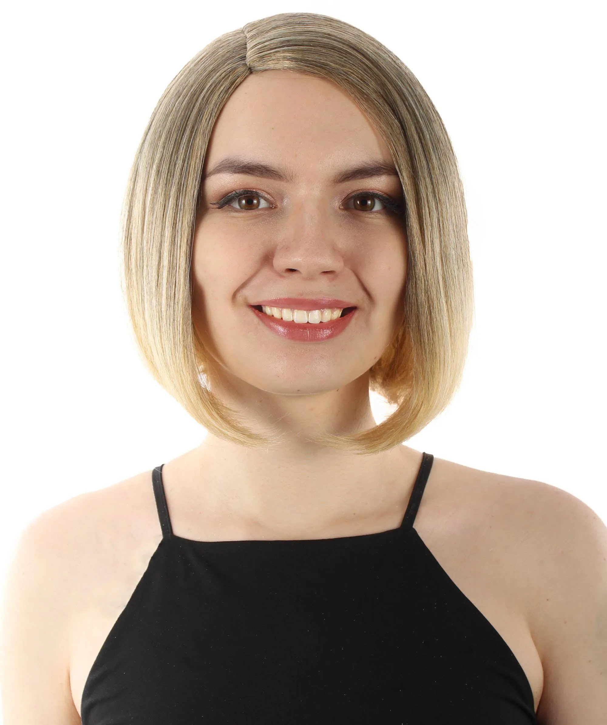 Adult Women"s Halloween Cosplay Shoulder Length Flapper Costume Wig, Multiple Color Options | HPO