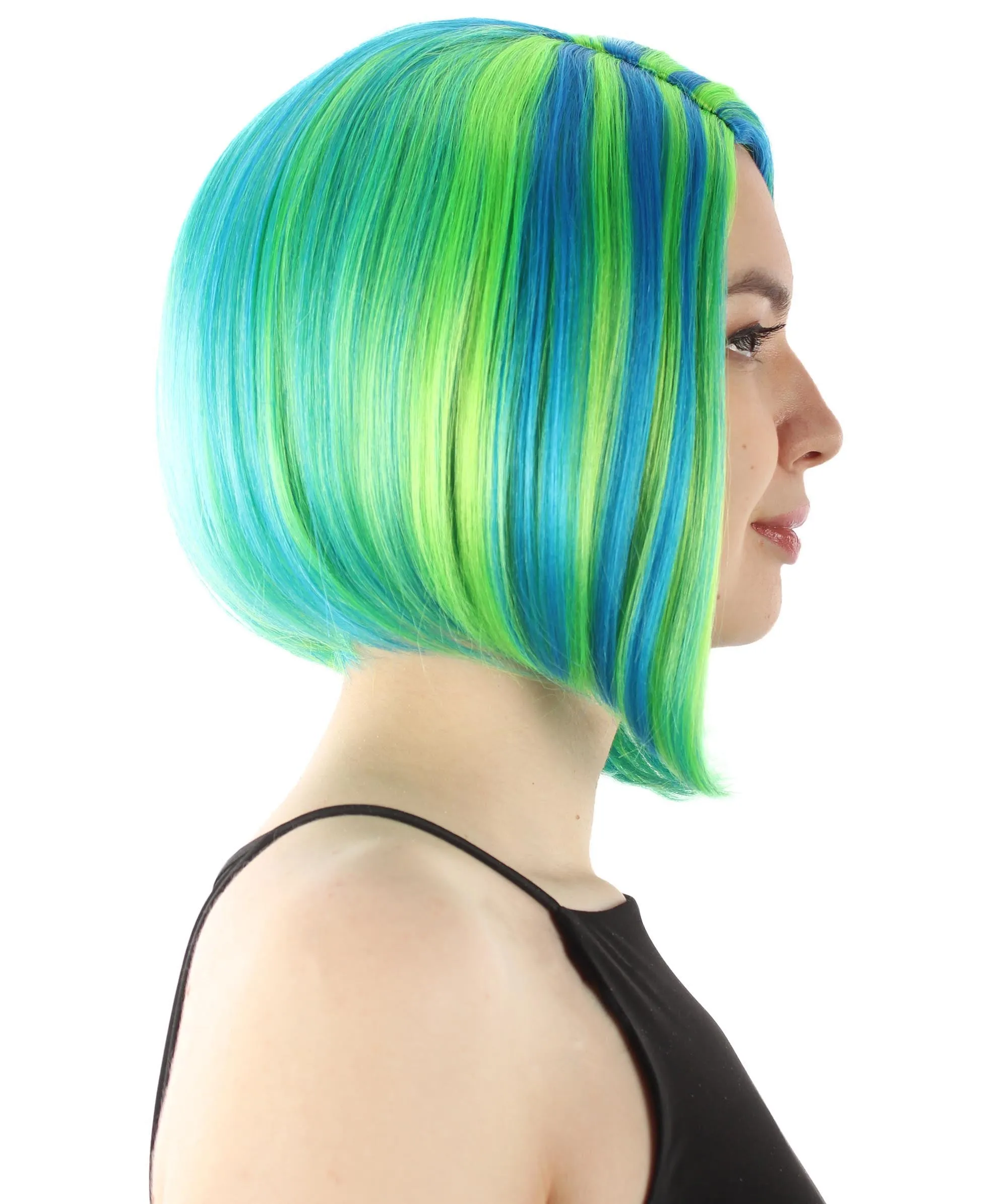 Adult Women"s Halloween Cosplay Shoulder Length Flapper Costume Wig, Multiple Color Options | HPO