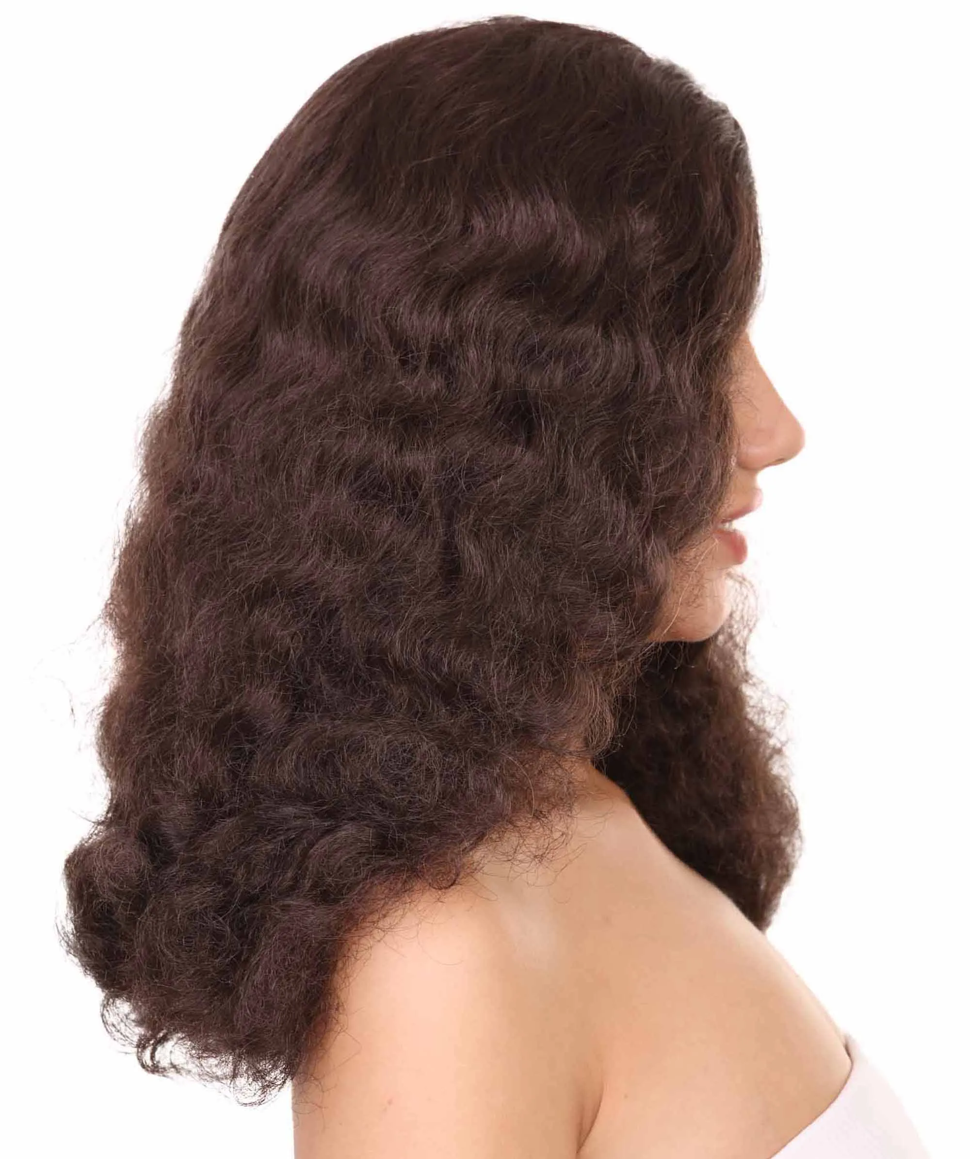 Adult Women's 17" Inch Medium Length Wavy Halloween Cosplay Euphoria of Dating Terry Wig, Synthetic Soft Fiber Hair, Capless Cap Design for Comfort and Fit | HPO
