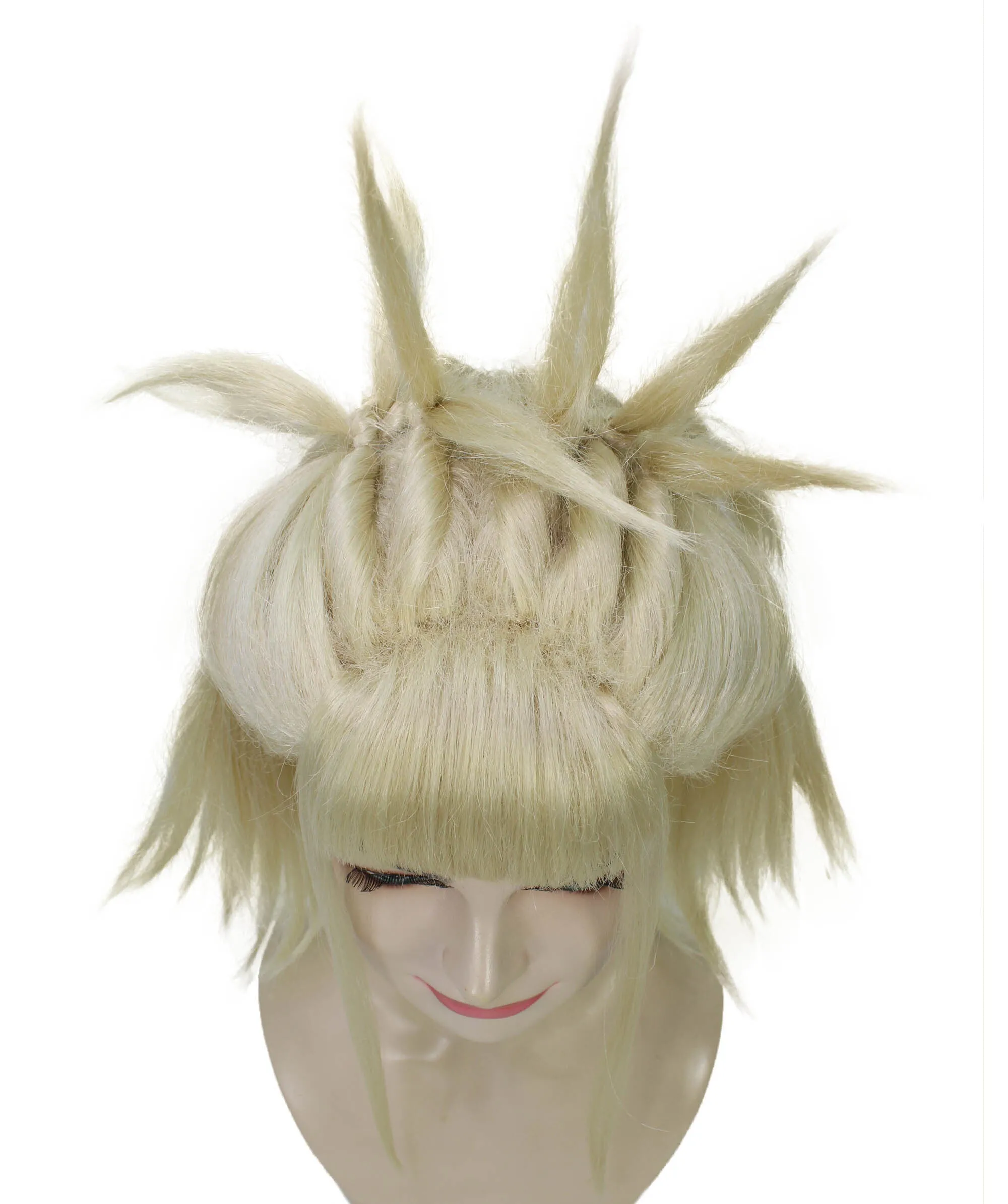 Adult Women’s American Rapper Queen 90s Blonde Curly Updo Wig I Perfect for Halloween | Flame-retardant Synthetic Fiber