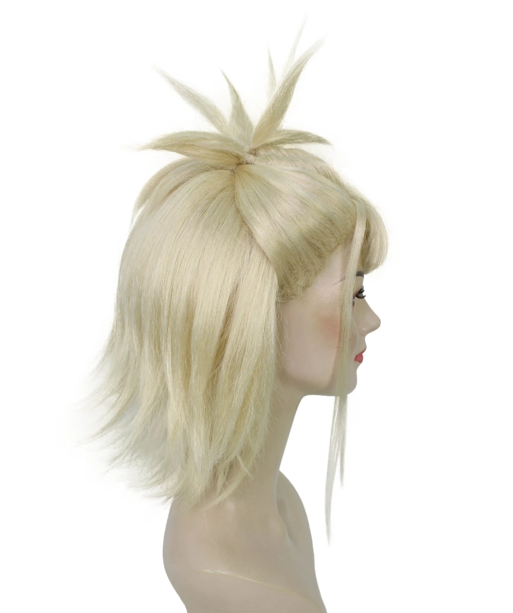 Adult Women’s American Rapper Queen 90s Blonde Curly Updo Wig I Perfect for Halloween | Flame-retardant Synthetic Fiber