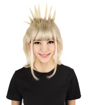 Adult Women’s American Rapper Queen 90s Blonde Curly Updo Wig I Perfect for Halloween | Flame-retardant Synthetic Fiber