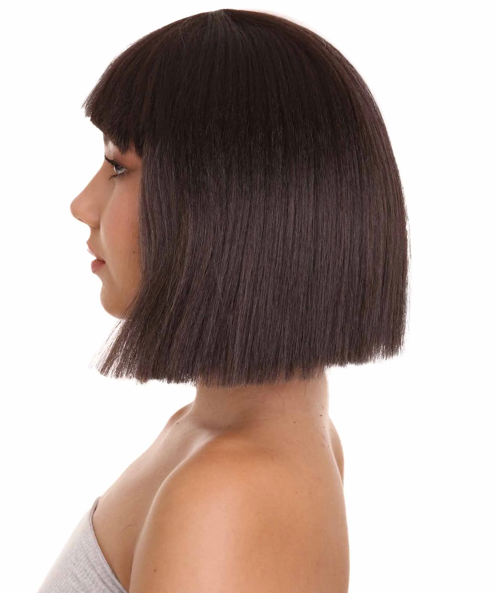 Adult Womens Bob Wig | Black, Pink, & Blue Celebrity Wig | Premium Breathable Capless Cap
