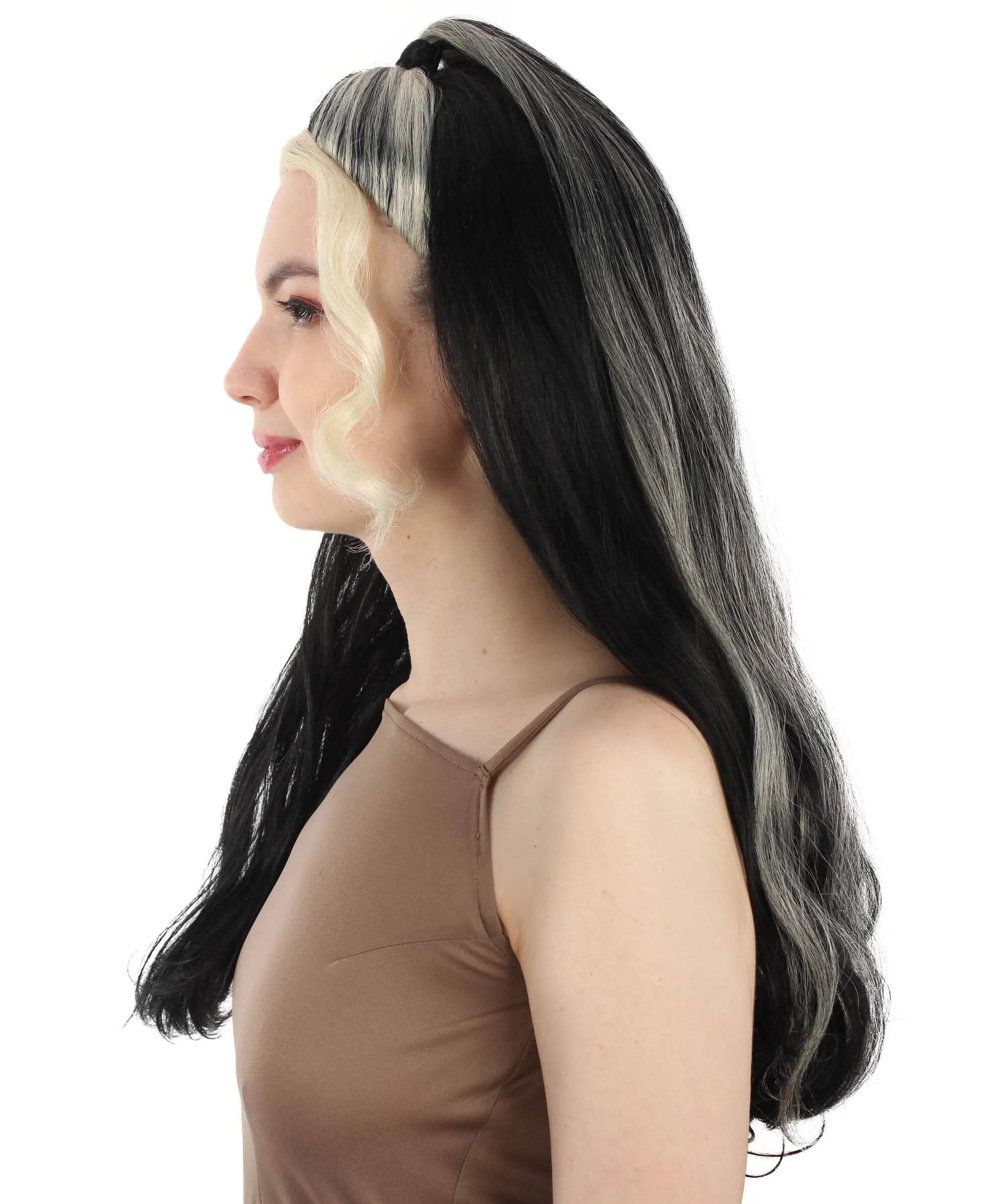 Adult Women's Brown K-pop Girl Group Singer Ponytail Wig, Best for Halloween, Flame-retardant Synthetic Fiber