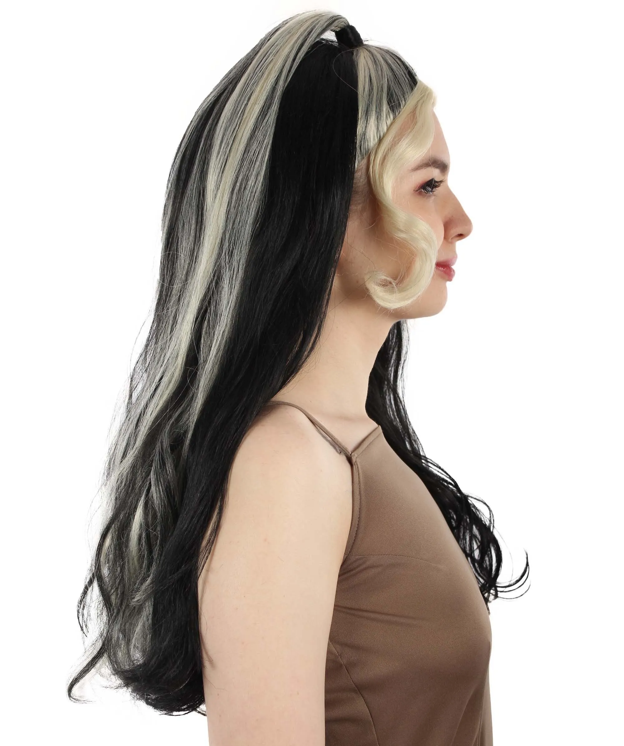 Adult Women's Brown K-pop Girl Group Singer Ponytail Wig, Best for Halloween, Flame-retardant Synthetic Fiber
