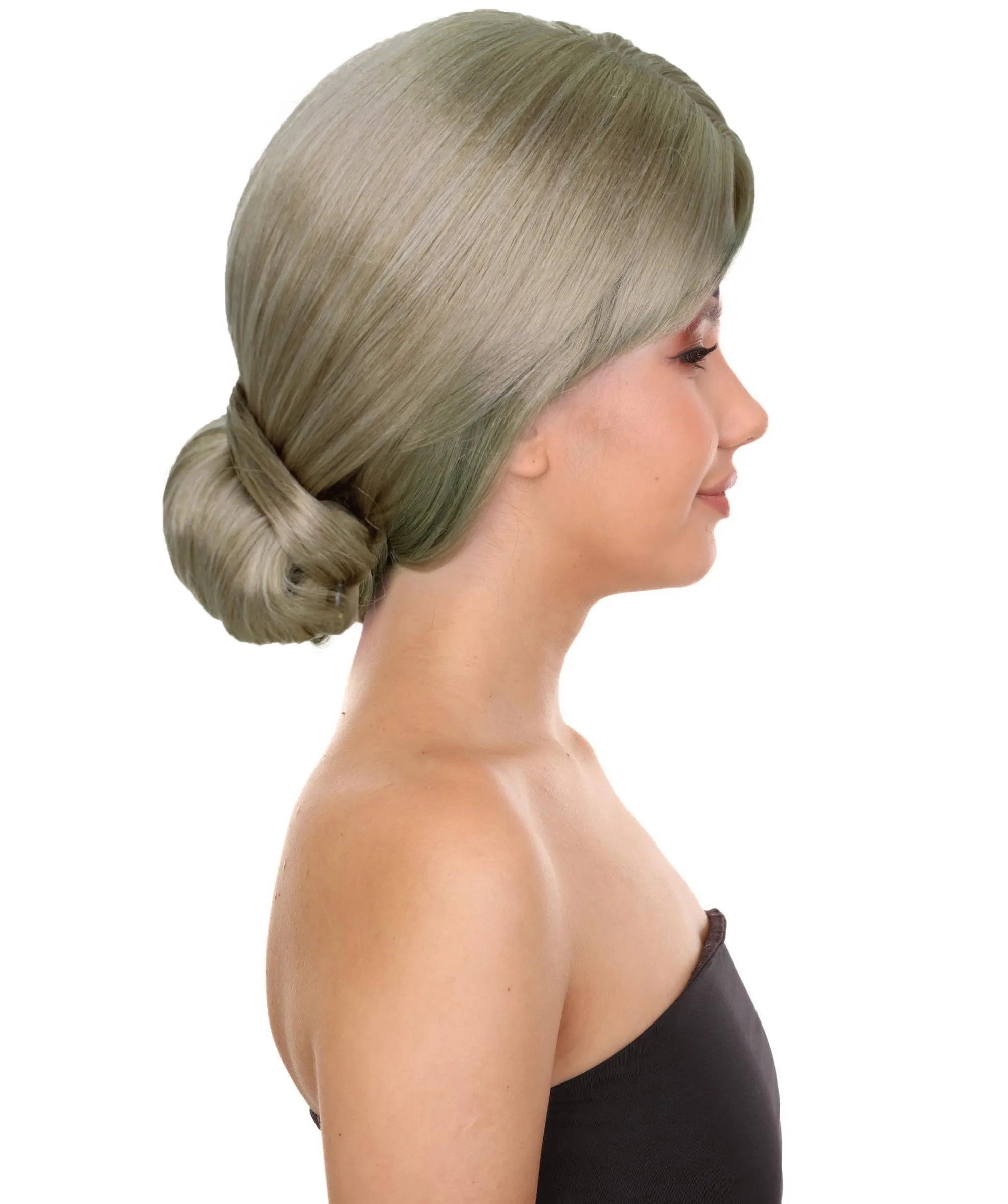 Adult Women's Custom Blonde Bun Wig | Perfect for Halloween | Capless Cap Design | Synthetic Fiber