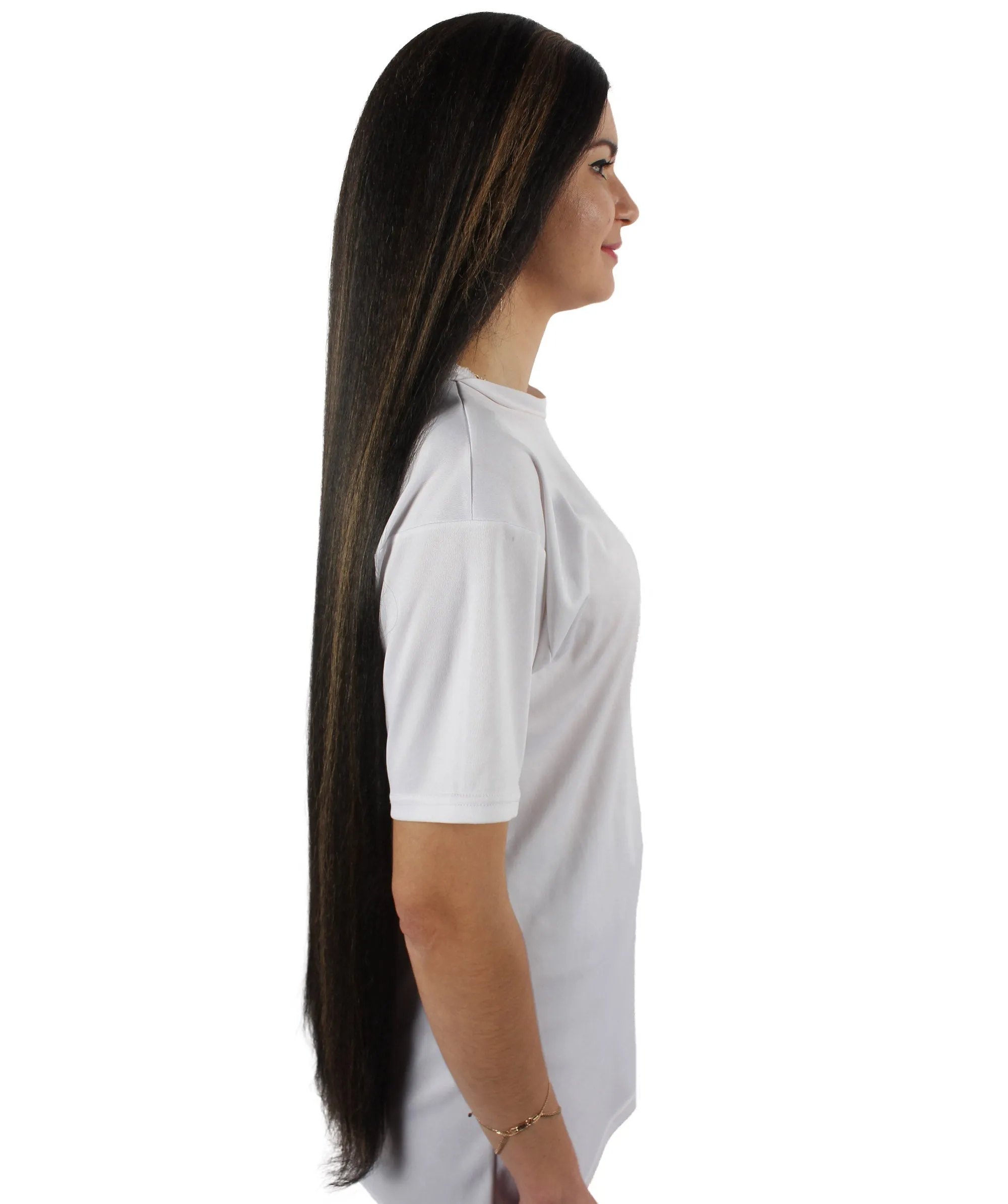 Adult Women's Extra Long Length 36" Inch No Bangs Cosplay Costume Hair Wig | HPO