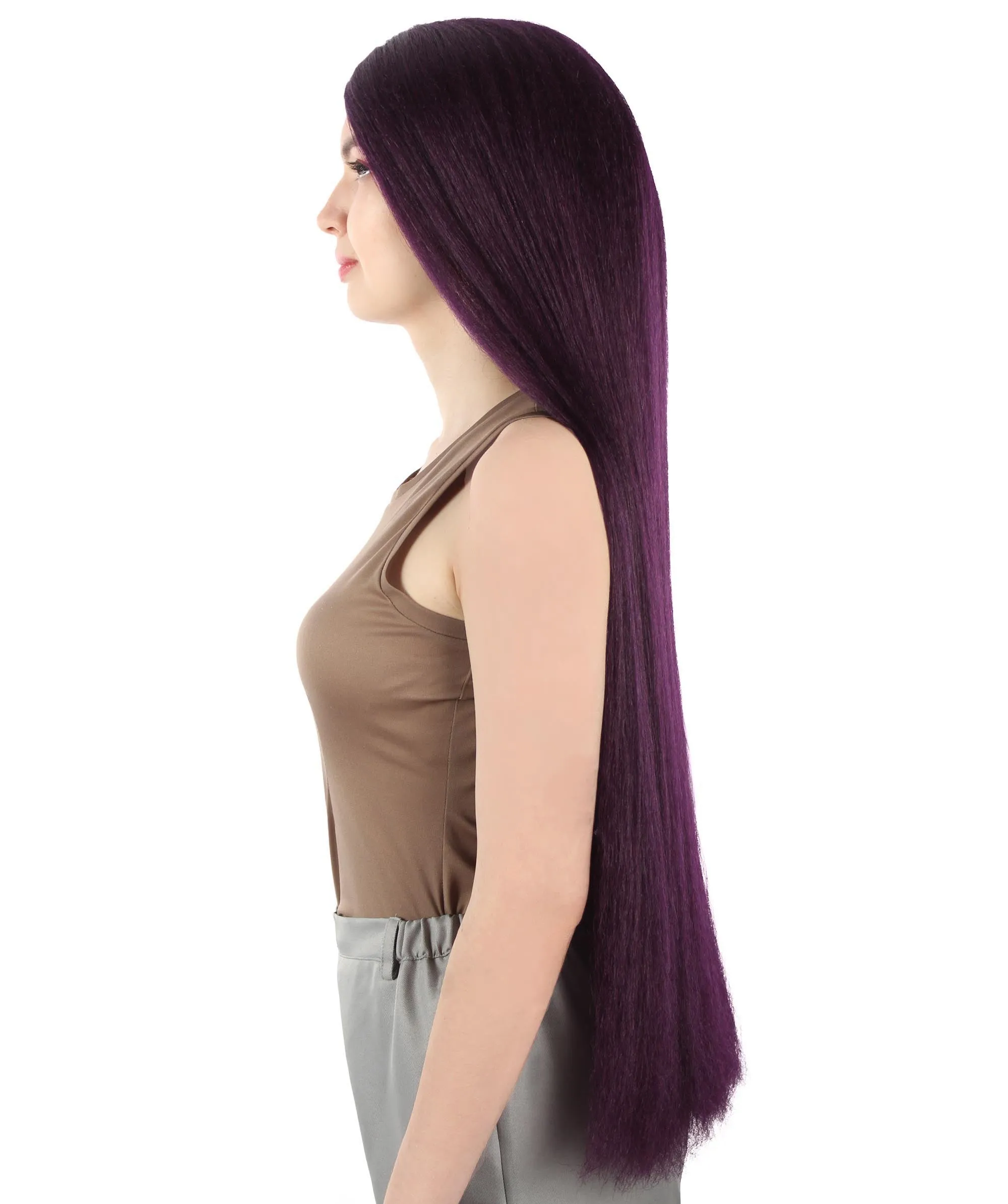 Adult Women's Extra Long Length 36" Inch No Bangs Cosplay Costume Hair Wig | HPO