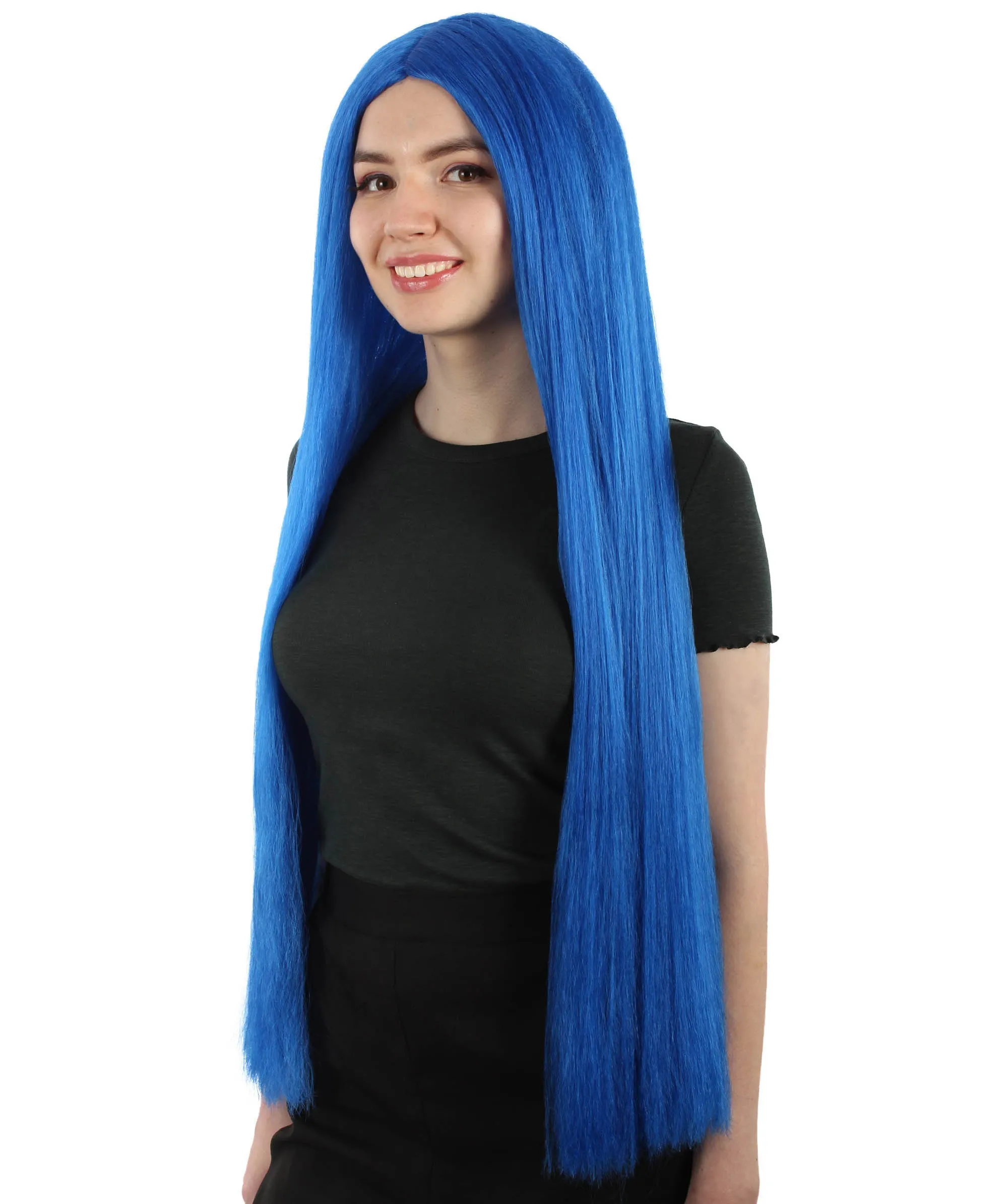 Adult Women's Extra Long Length 36" Inch No Bangs Cosplay Costume Hair Wig | HPO