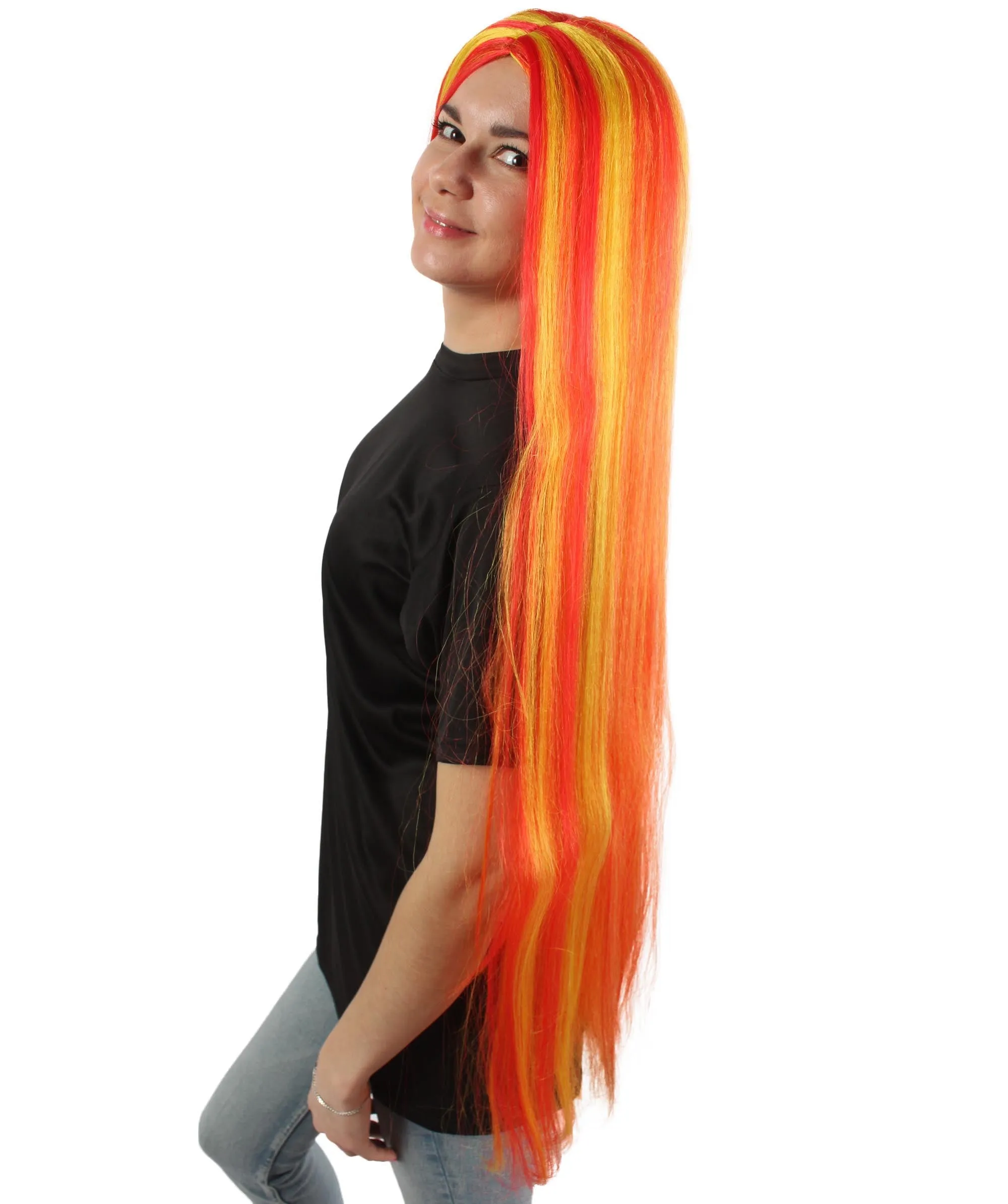 Adult Women's Extra Long Length 36" Inch No Bangs Cosplay Costume Hair Wig | HPO