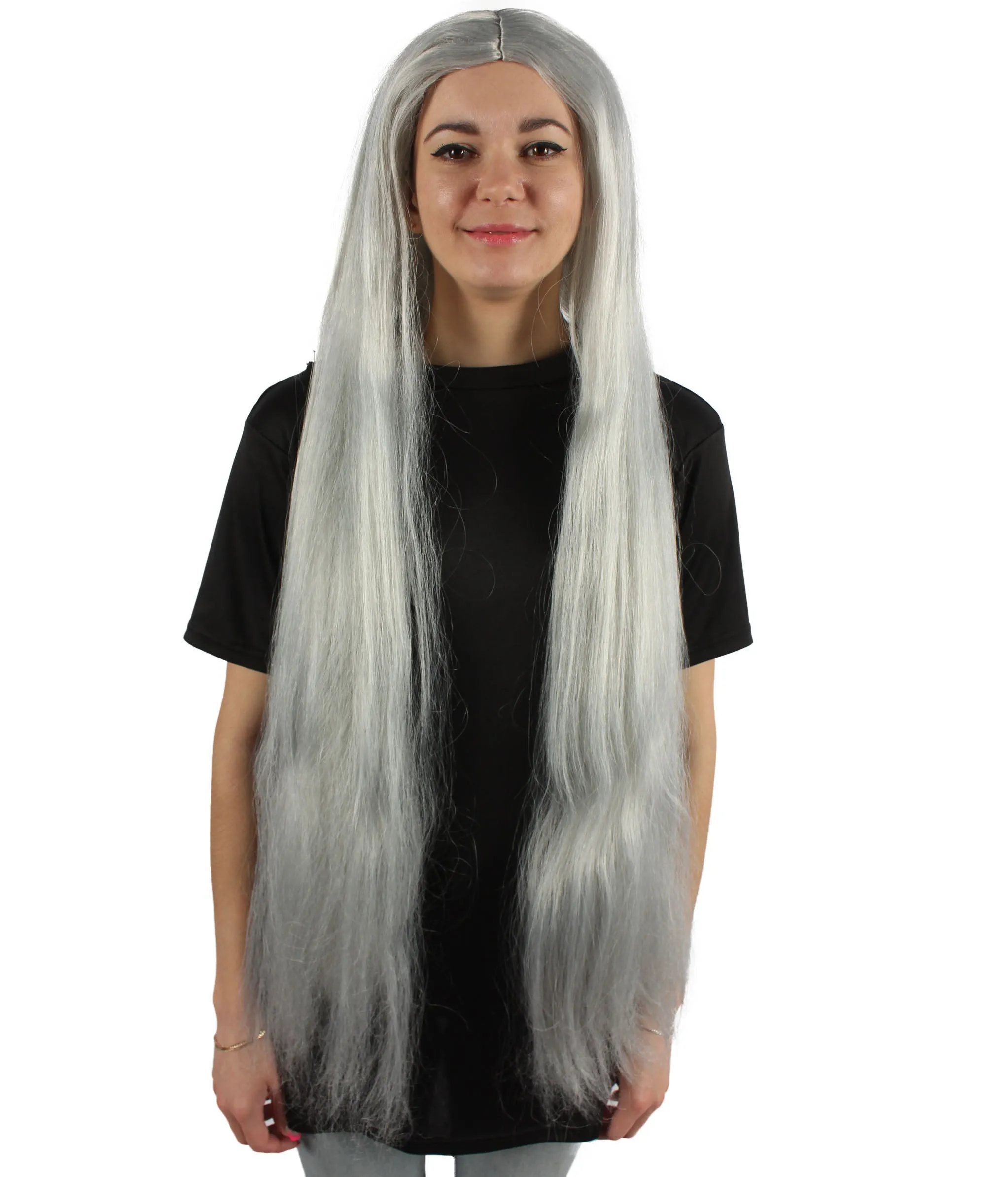 Adult Women's Extra Long Length 36" Inch No Bangs Cosplay Costume Hair Wig | HPO