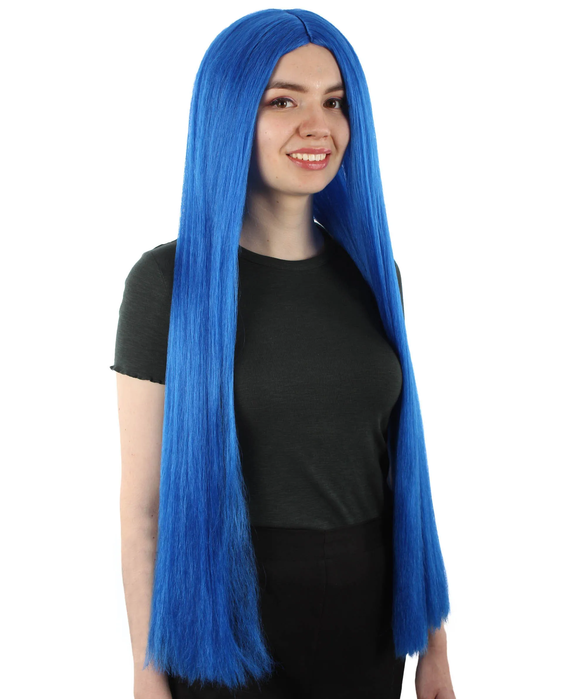 Adult Women's Extra Long Length 36" Inch No Bangs Cosplay Costume Hair Wig | HPO