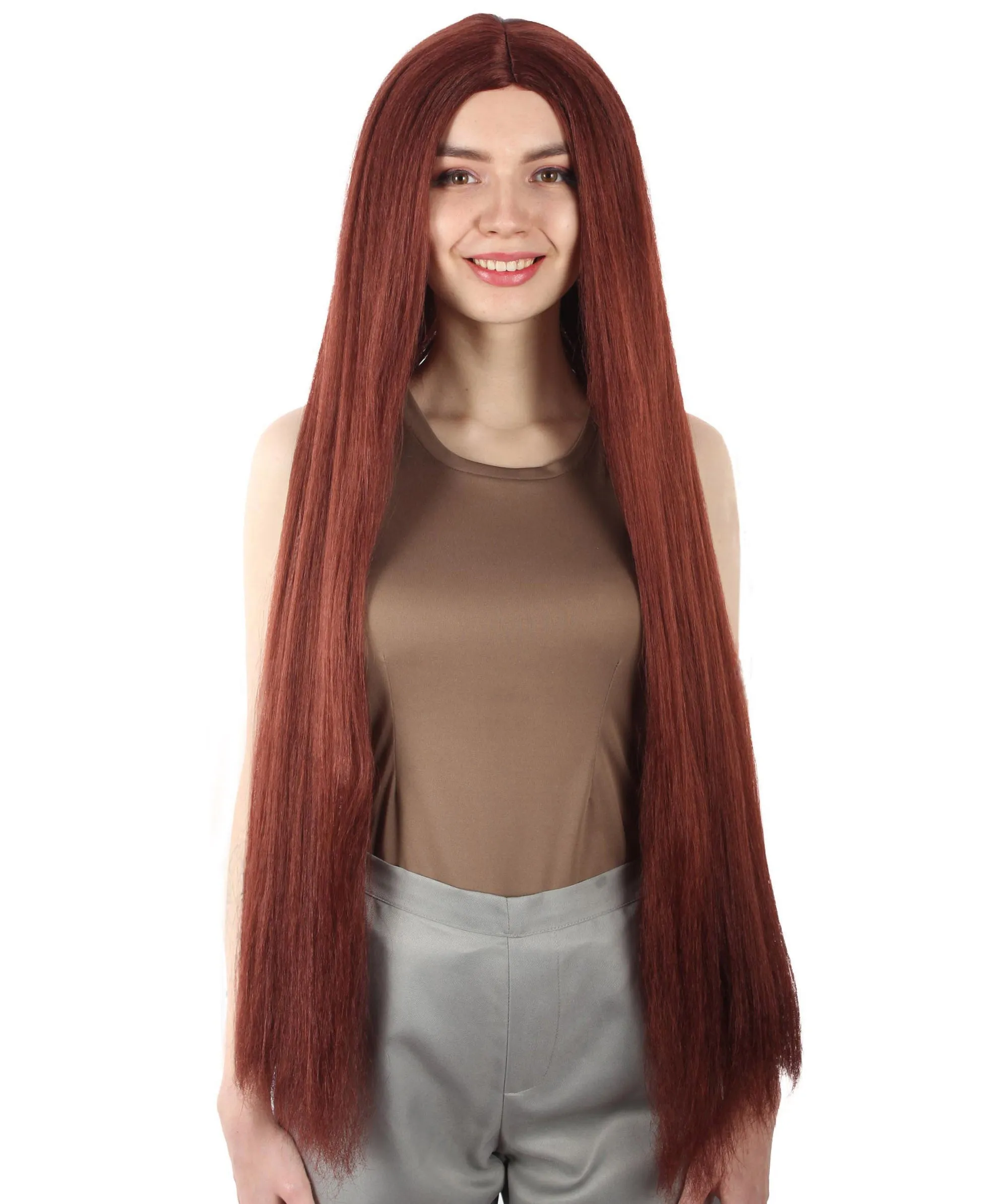 Adult Women's Extra Long Length 36" Inch No Bangs Cosplay Costume Hair Wig | HPO