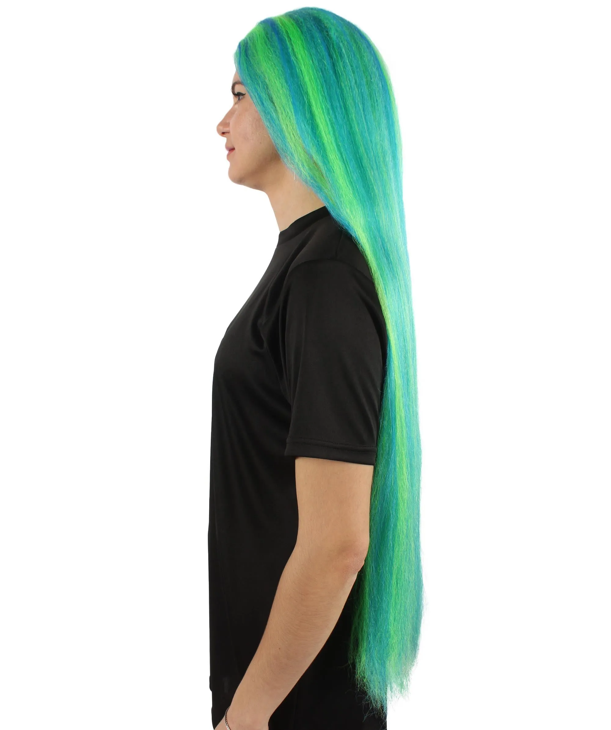 Adult Women's Extra Long Length 36" Inch No Bangs Cosplay Costume Hair Wig | HPO