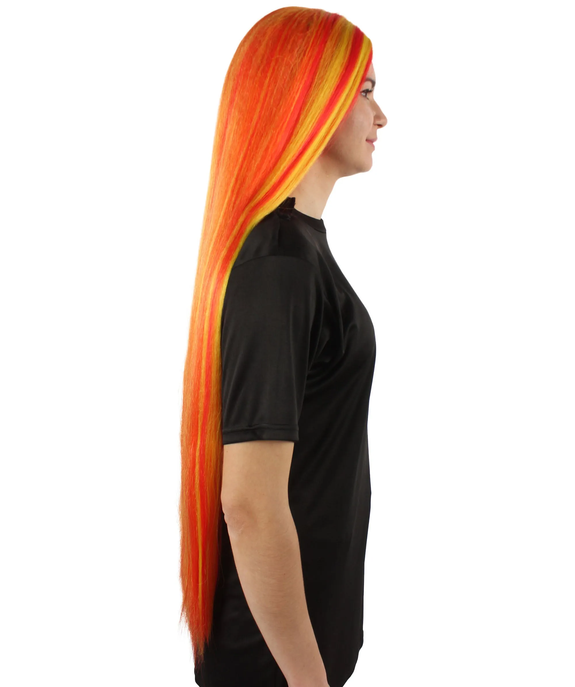 Adult Women's Extra Long Length 36" Inch No Bangs Cosplay Costume Hair Wig | HPO