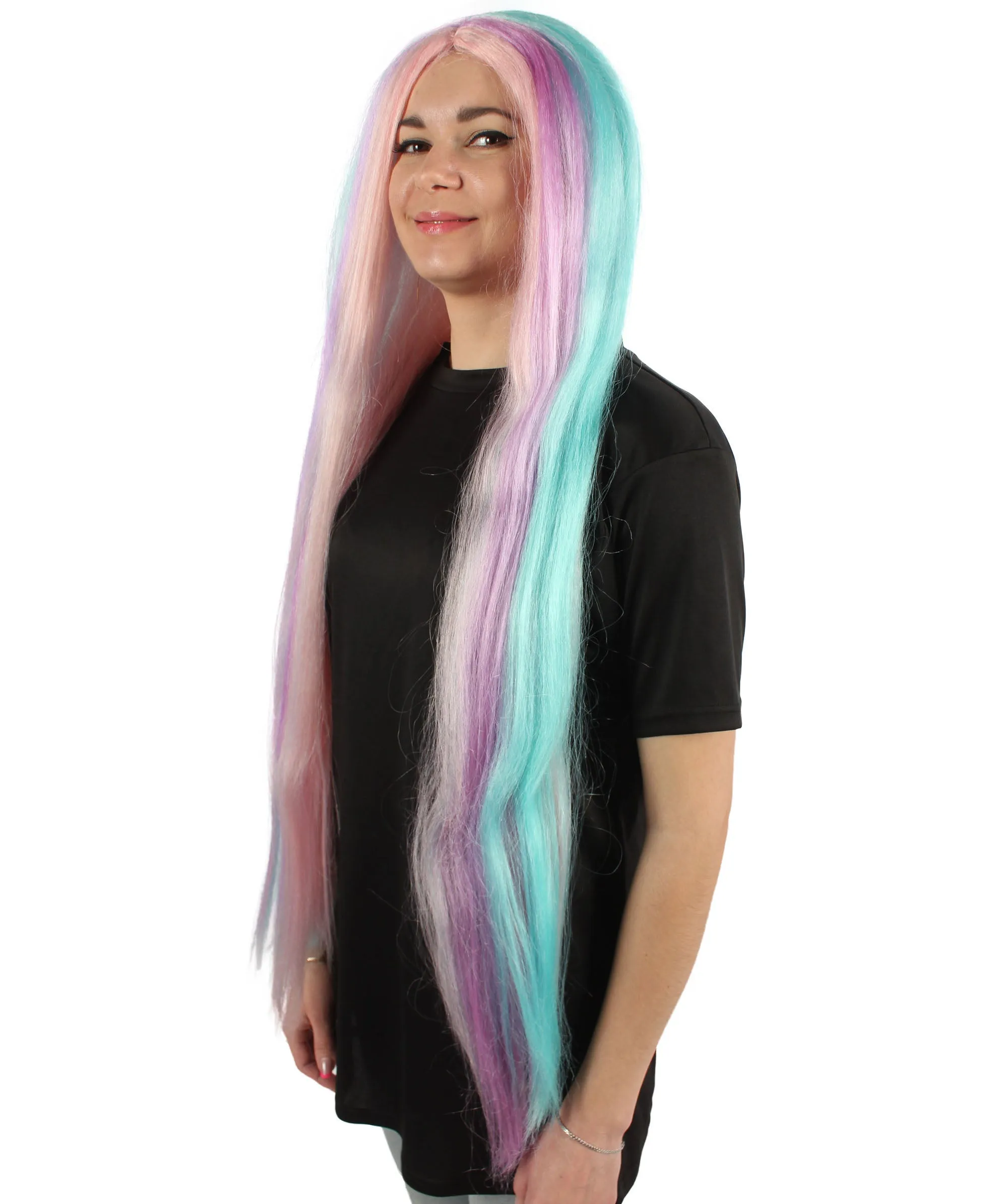 Adult Women's Extra Long Length 36" Inch No Bangs Cosplay Costume Hair Wig | HPO