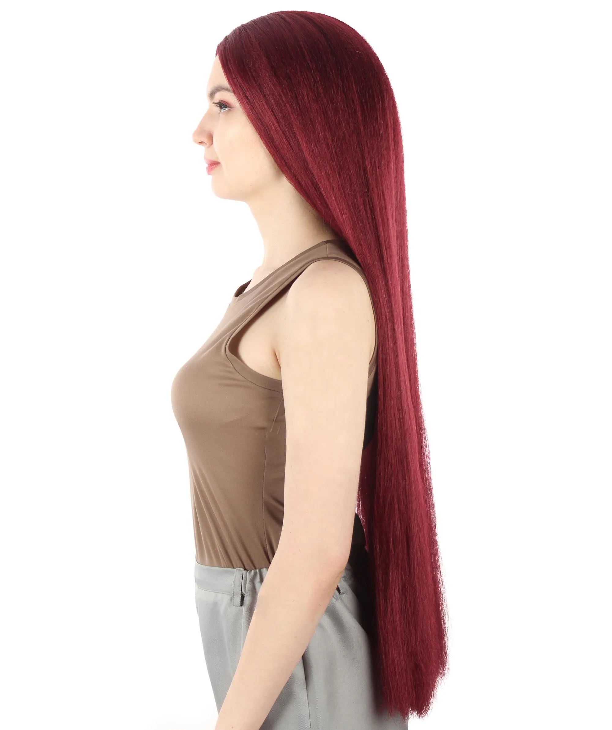 Adult Women's Extra Long Length 36" Inch No Bangs Cosplay Costume Hair Wig | HPO