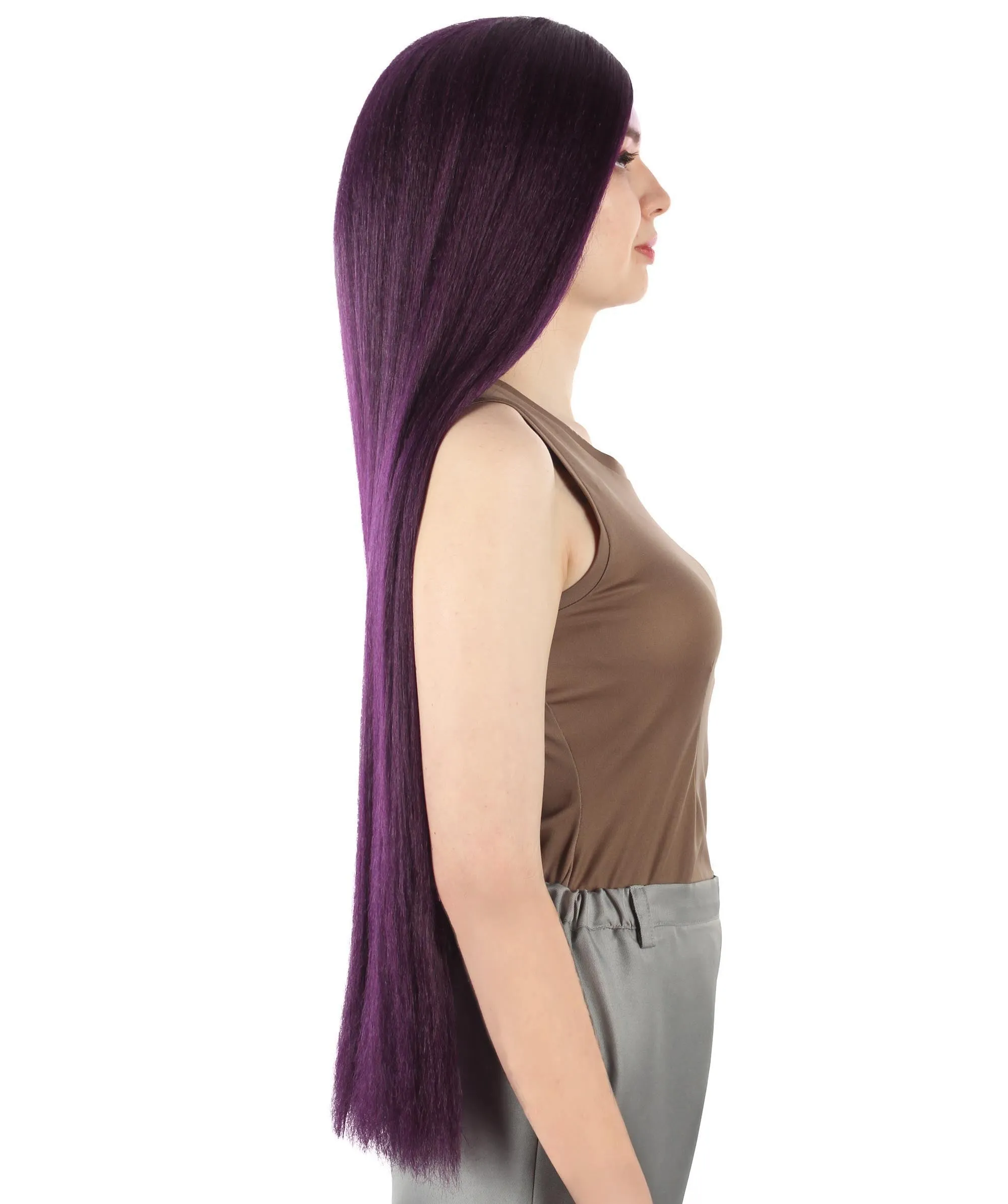 Adult Women's Extra Long Length 36" Inch No Bangs Cosplay Costume Hair Wig | HPO