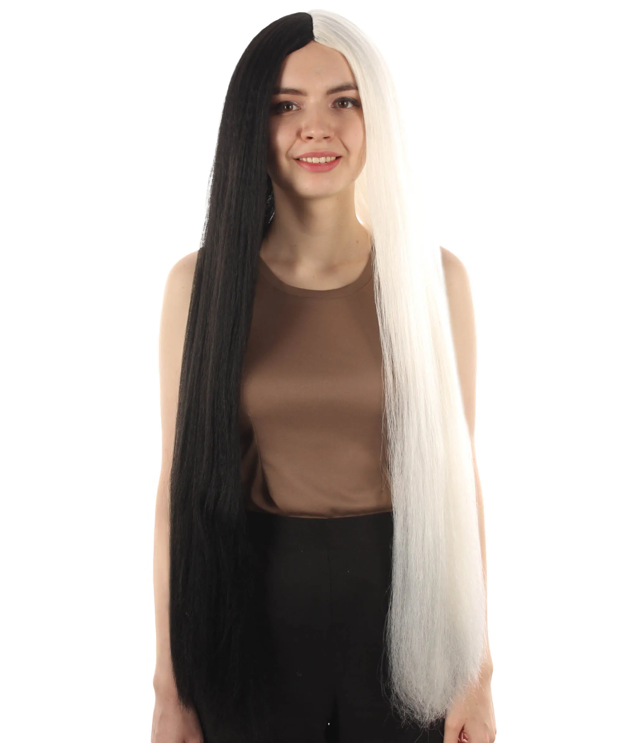 Adult Women's Extra Long Length 36" Inch No Bangs Cosplay Costume Hair Wig | HPO