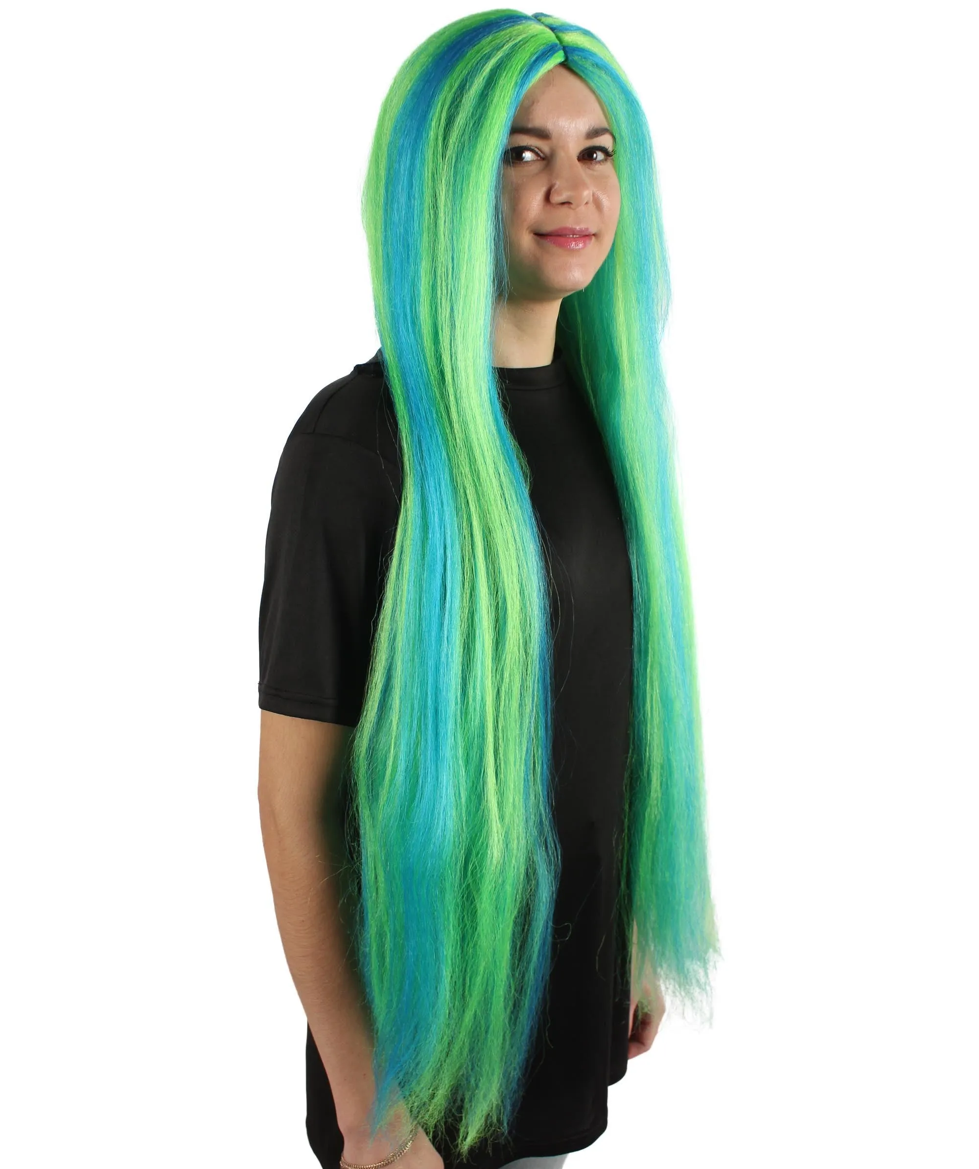 Adult Women's Extra Long Length 36" Inch No Bangs Cosplay Costume Hair Wig | HPO