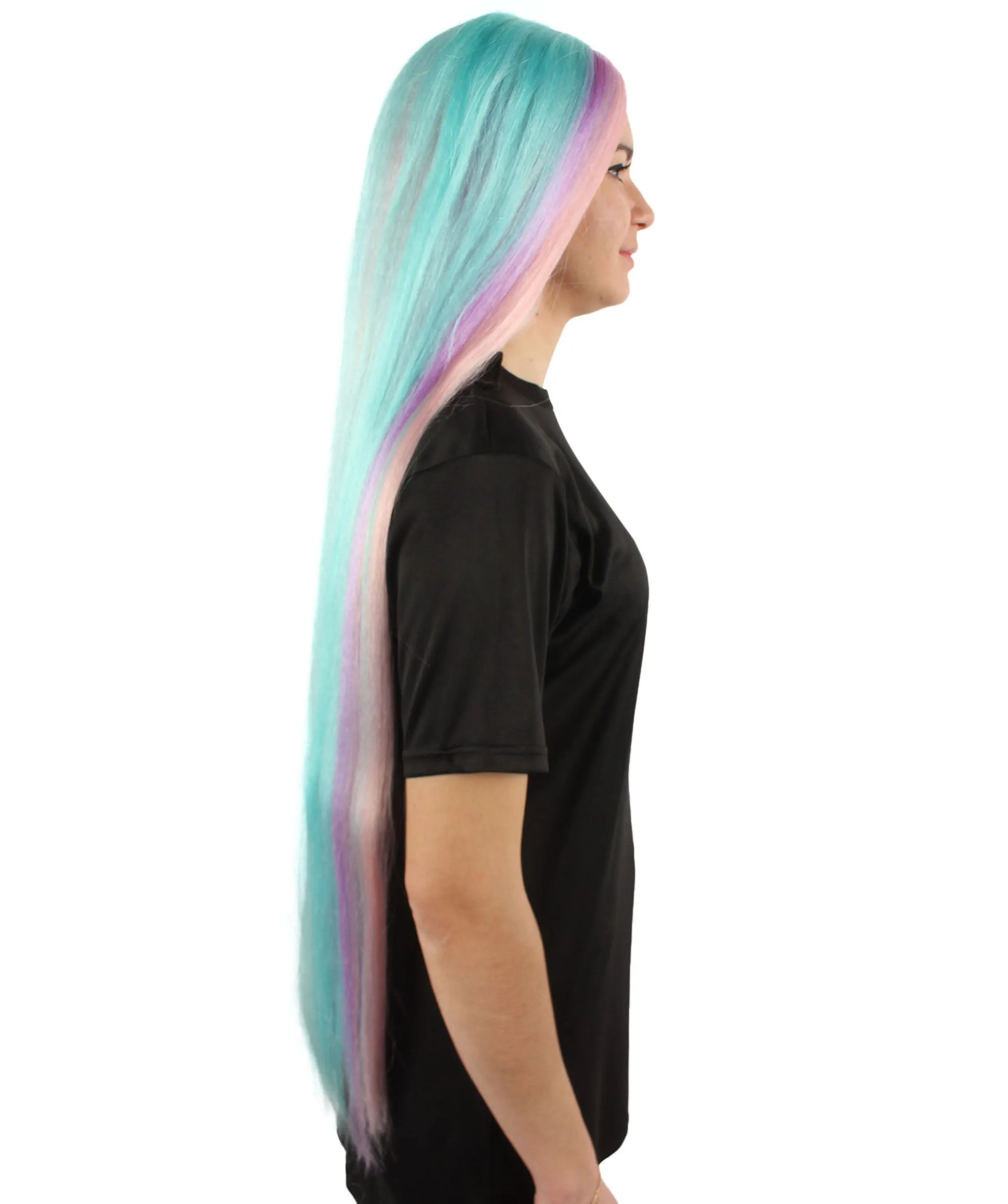 Adult Women's Extra Long Length 36" Inch No Bangs Cosplay Costume Hair Wig | HPO