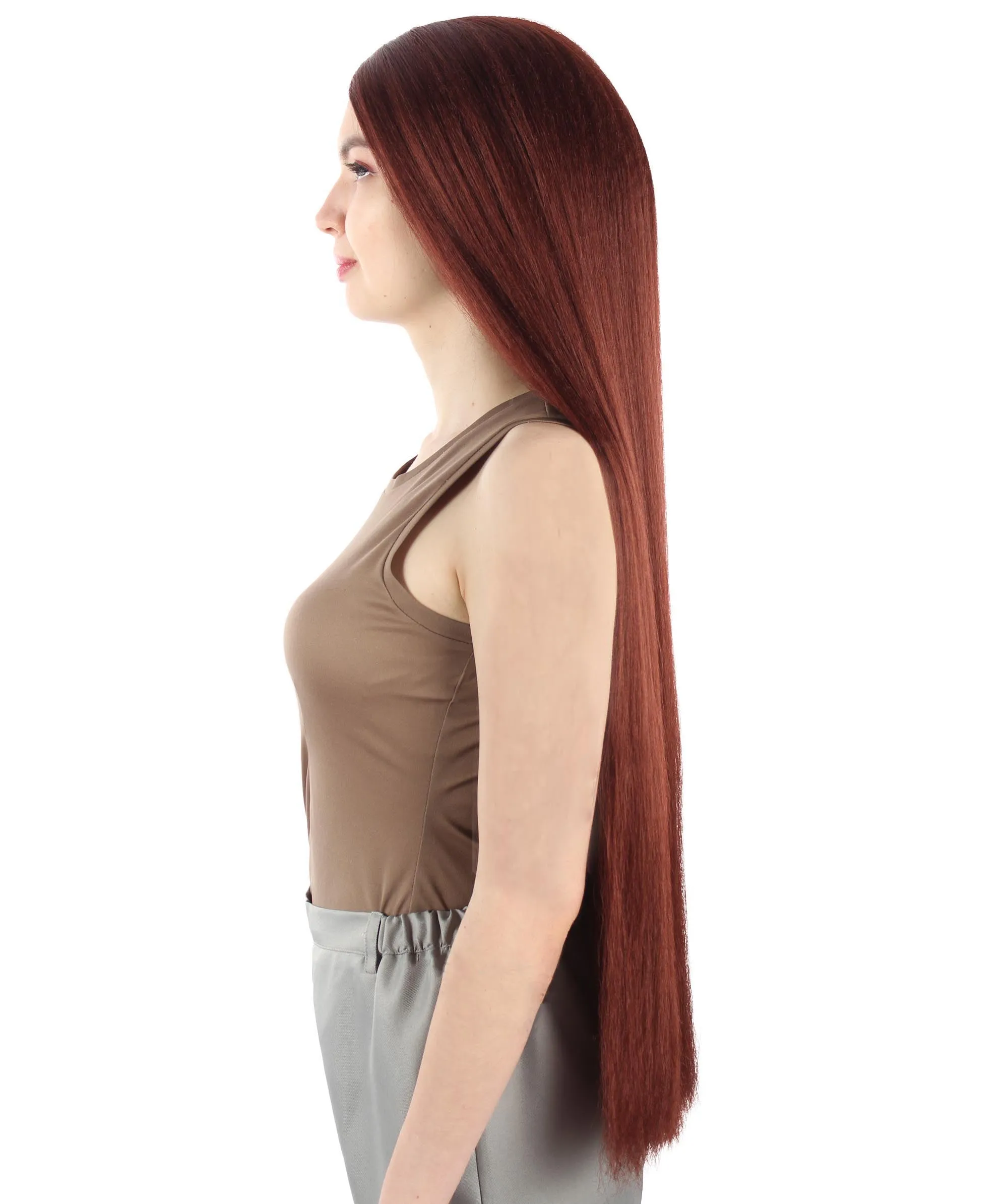 Adult Women's Extra Long Length 36" Inch No Bangs Cosplay Costume Hair Wig | HPO