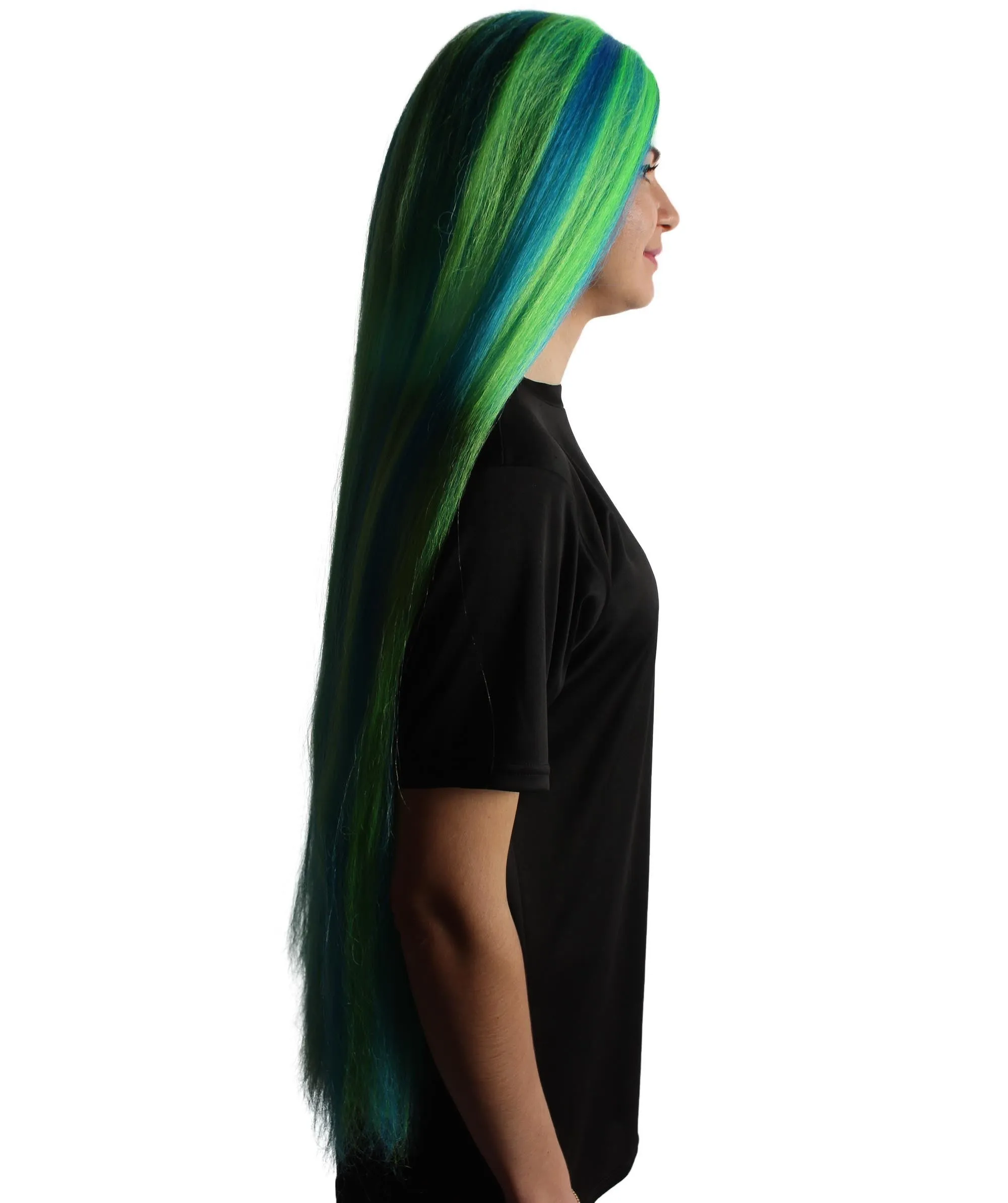 Adult Women's Extra Long Length 36" Inch No Bangs Cosplay Costume Hair Wig | HPO