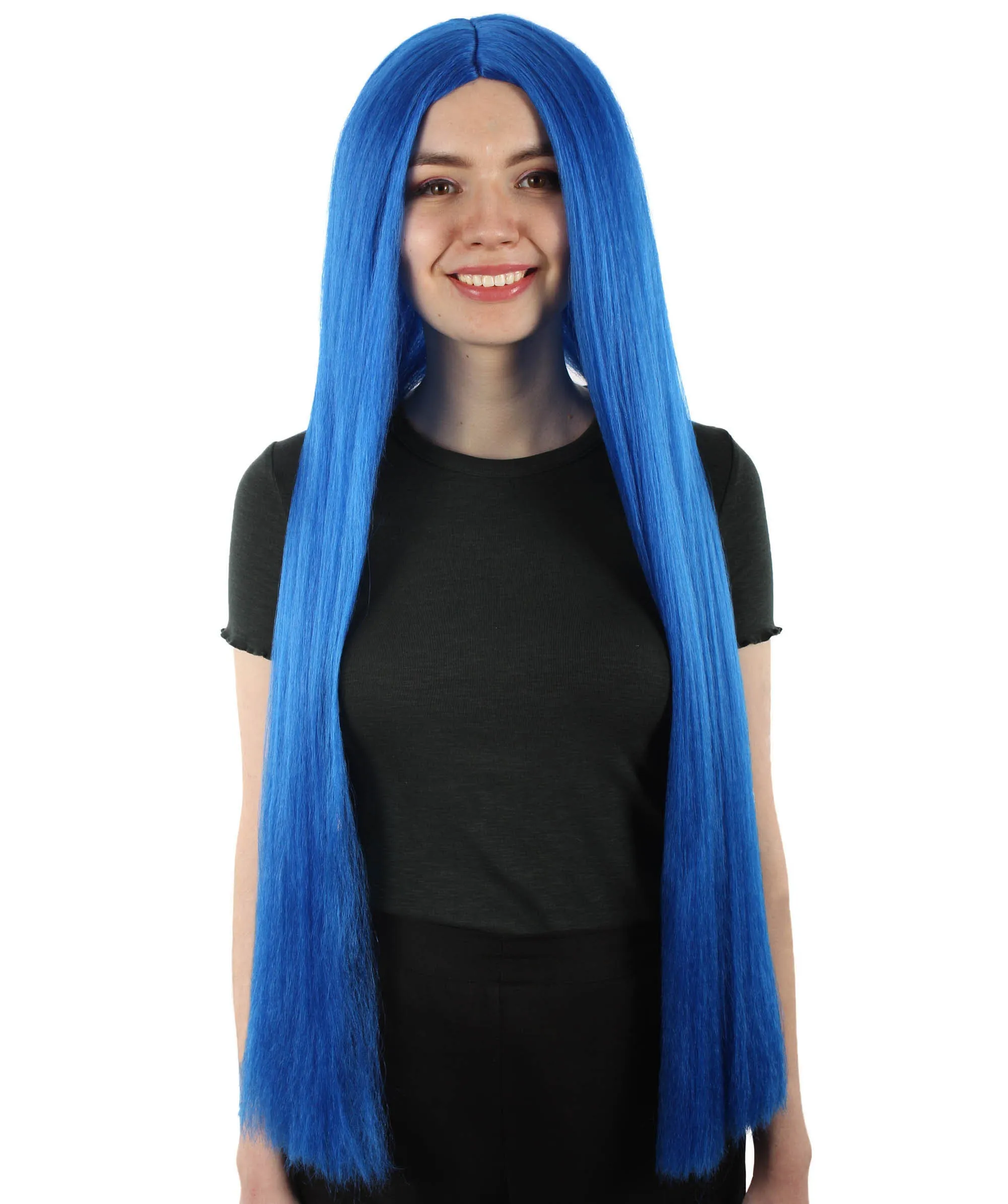 Adult Women's Extra Long Length 36" Inch No Bangs Cosplay Costume Hair Wig | HPO