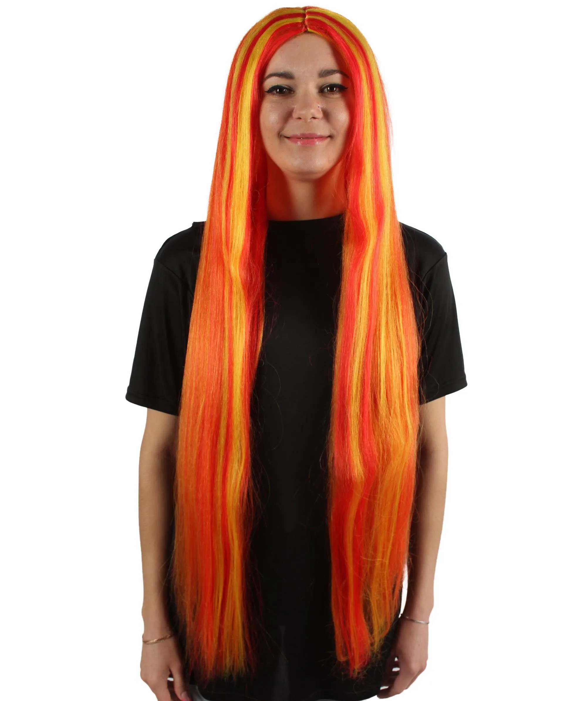 Adult Women's Extra Long Length 36" Inch No Bangs Cosplay Costume Hair Wig | HPO