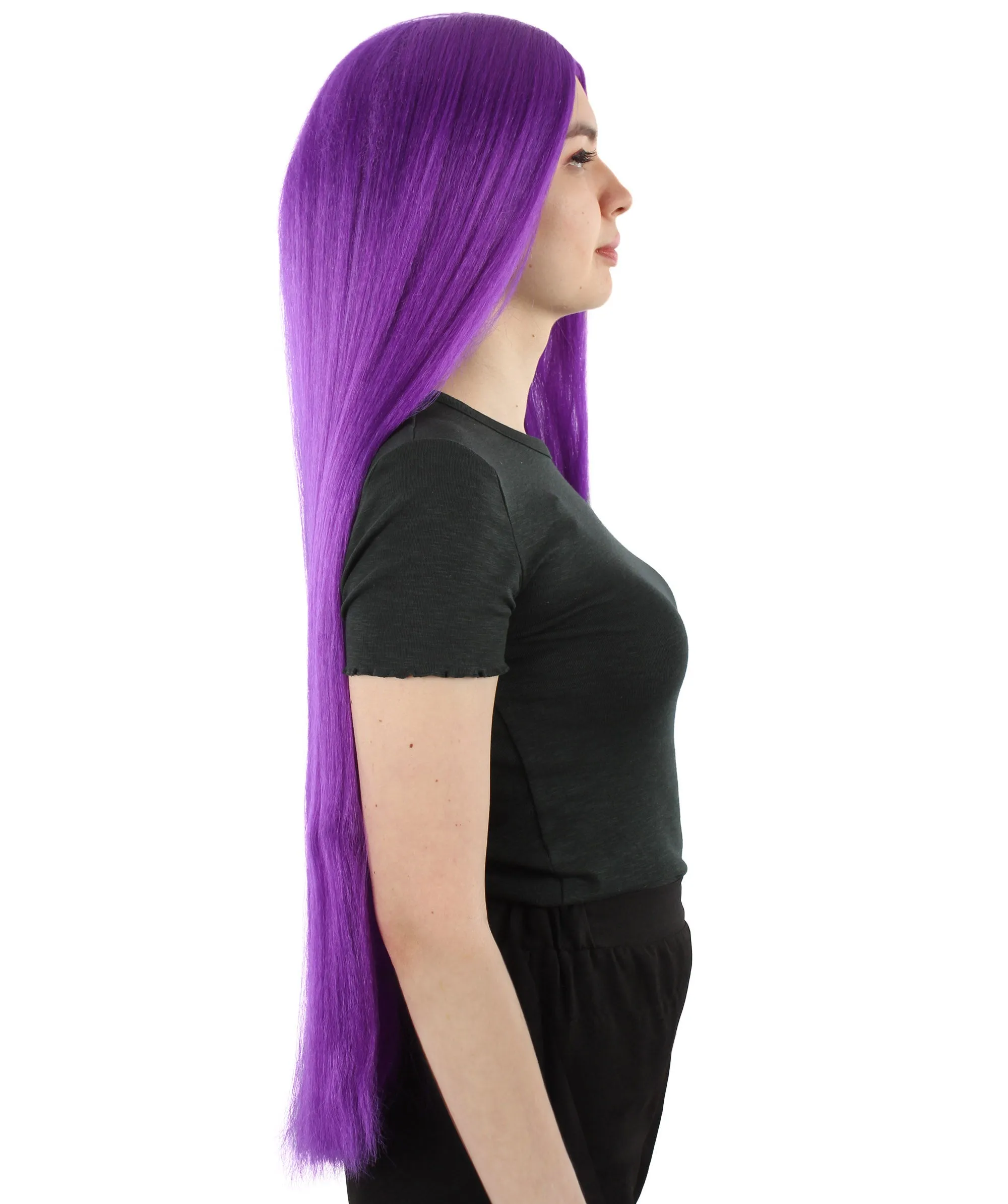 Adult Women's Extra Long Length 36" Inch No Bangs Cosplay Costume Hair Wig | HPO