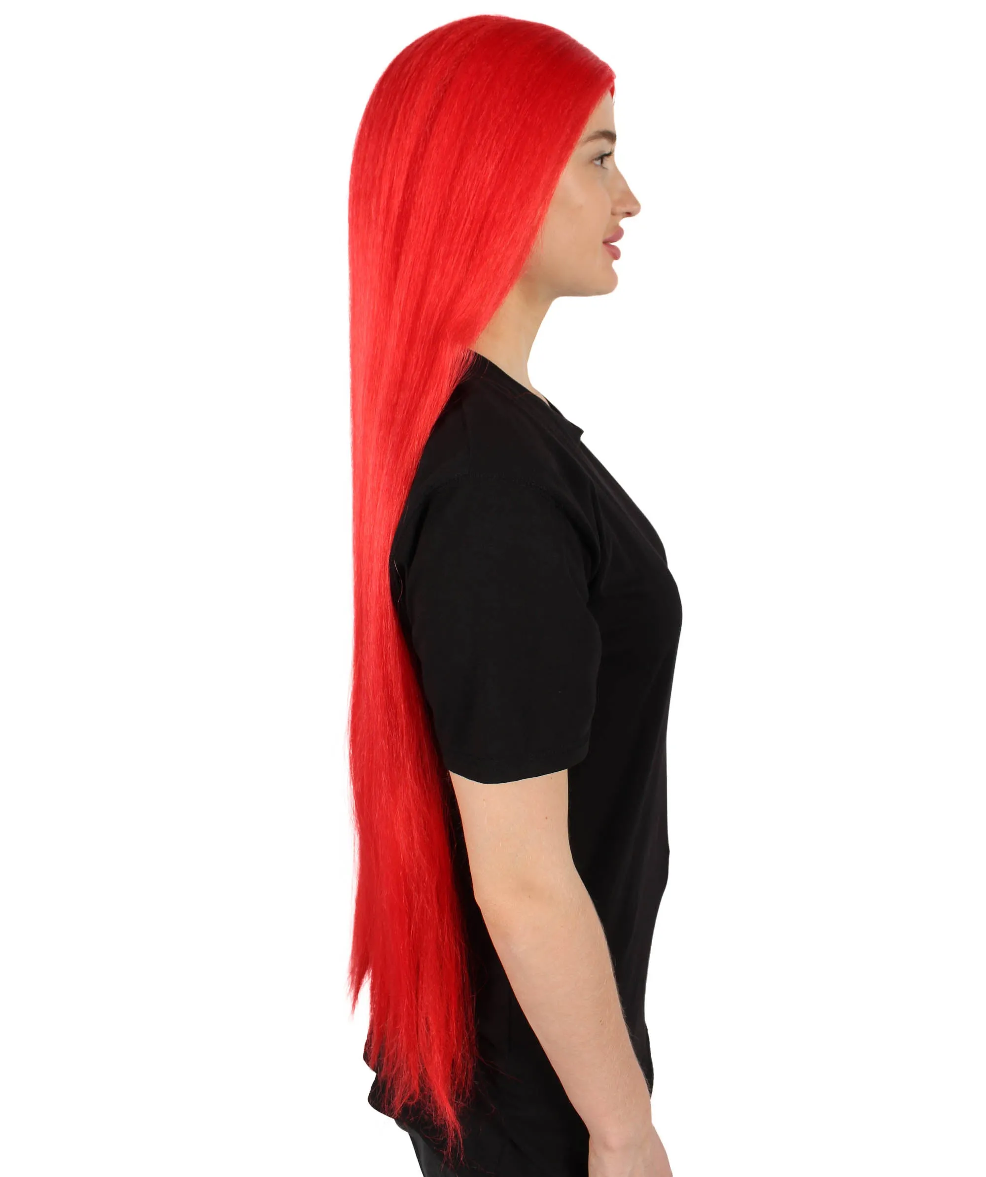 Adult Women's Extra Long Length 36" Inch No Bangs Cosplay Costume Hair Wig | HPO