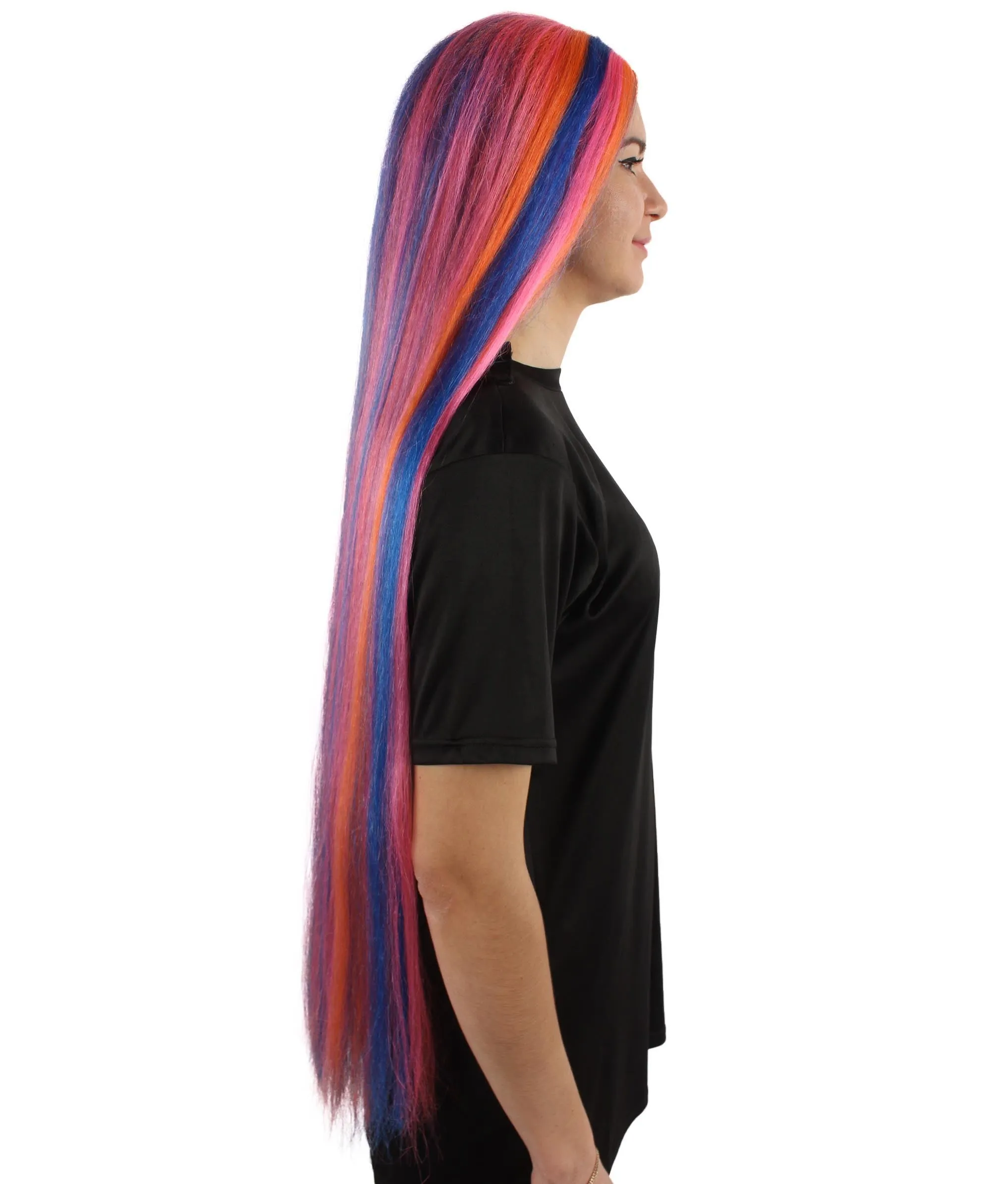 Adult Women's Extra Long Length 36" Inch No Bangs Cosplay Costume Hair Wig | HPO
