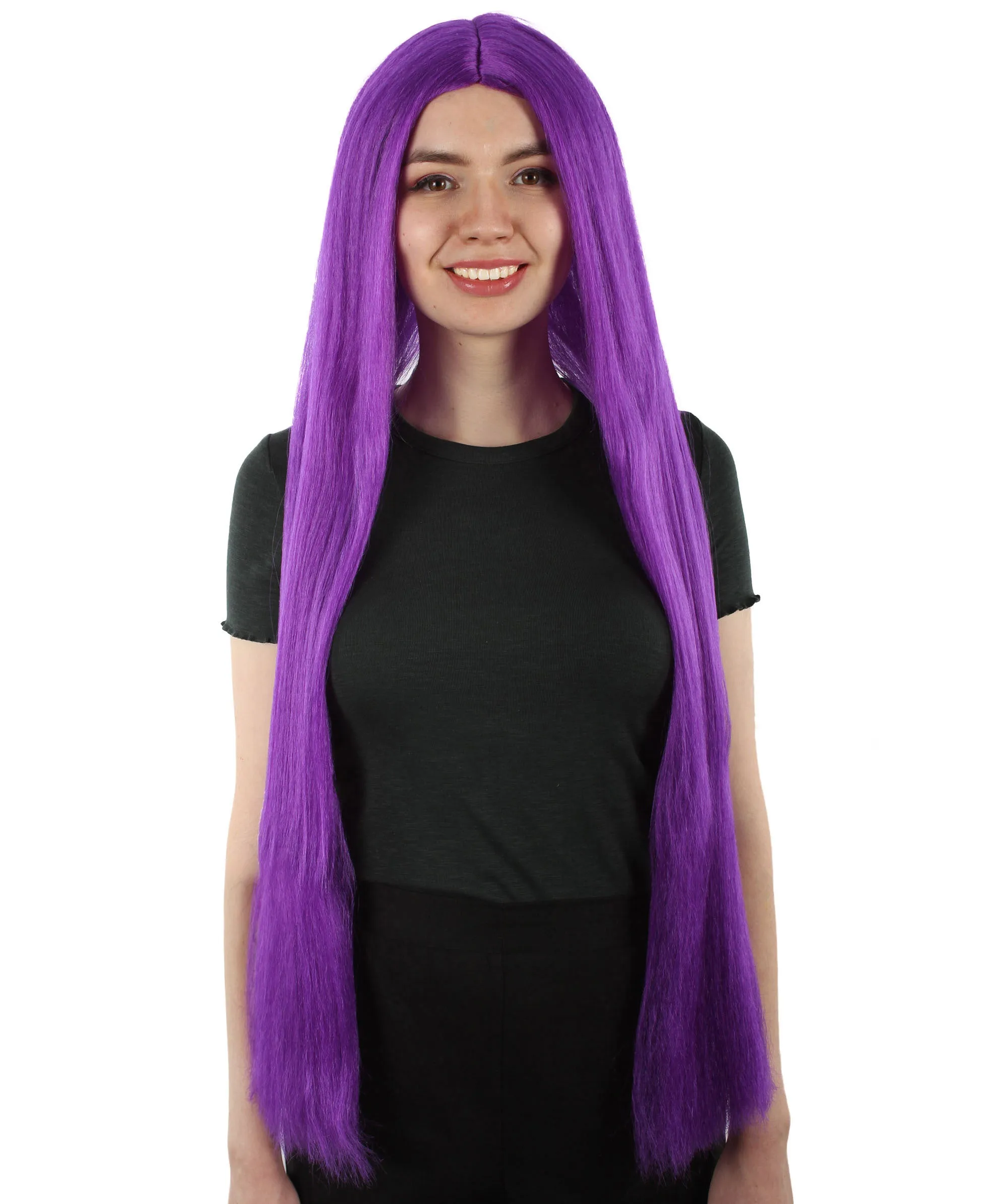 Adult Women's Extra Long Length 36" Inch No Bangs Cosplay Costume Hair Wig | HPO
