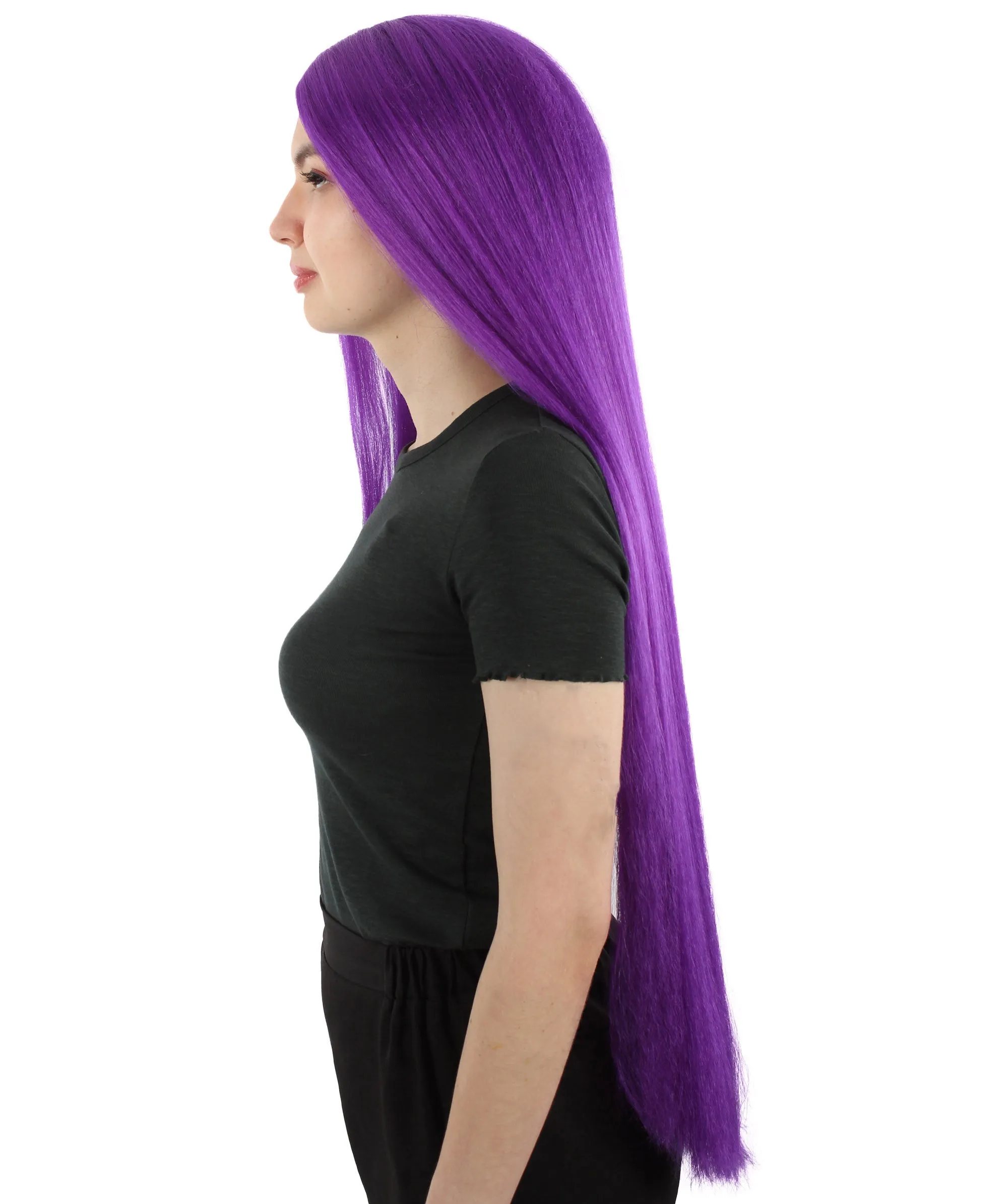 Adult Women's Extra Long Length 36" Inch No Bangs Cosplay Costume Hair Wig | HPO