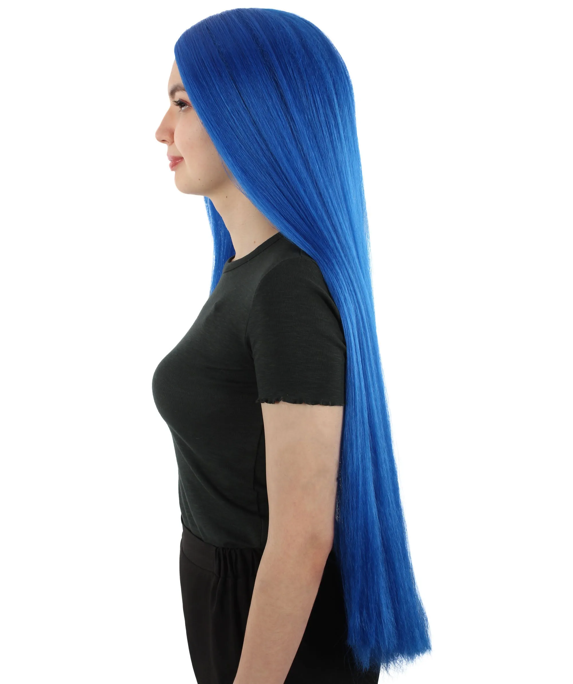 Adult Women's Extra Long Length 36" Inch No Bangs Cosplay Costume Hair Wig | HPO