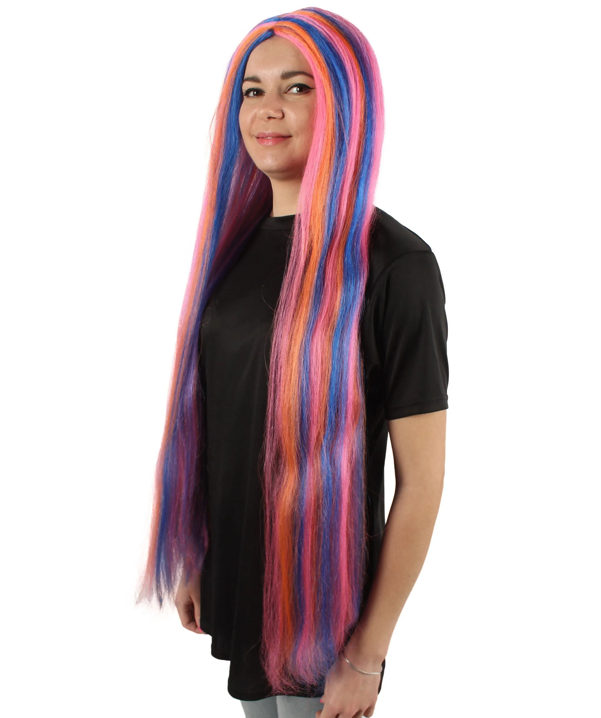Adult Women's Extra Long Length 36" Inch No Bangs Cosplay Costume Hair Wig | HPO