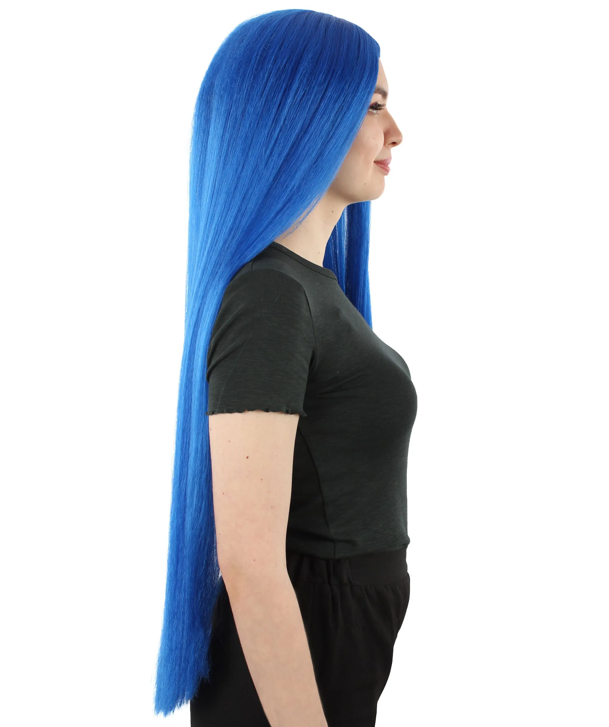 Adult Women's Extra Long Length 36" Inch No Bangs Cosplay Costume Hair Wig | HPO