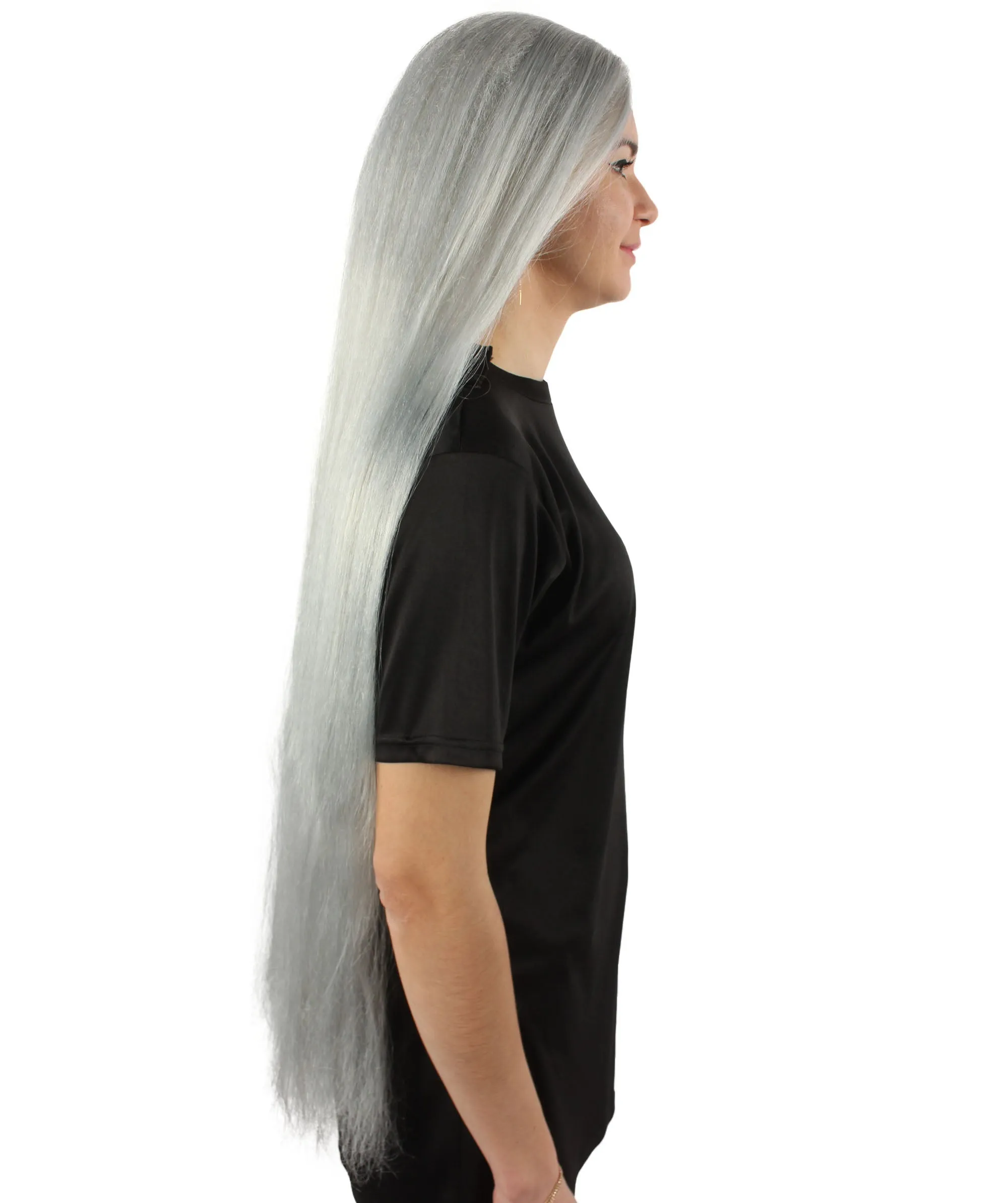 Adult Women's Extra Long Length 36" Inch No Bangs Cosplay Costume Hair Wig | HPO