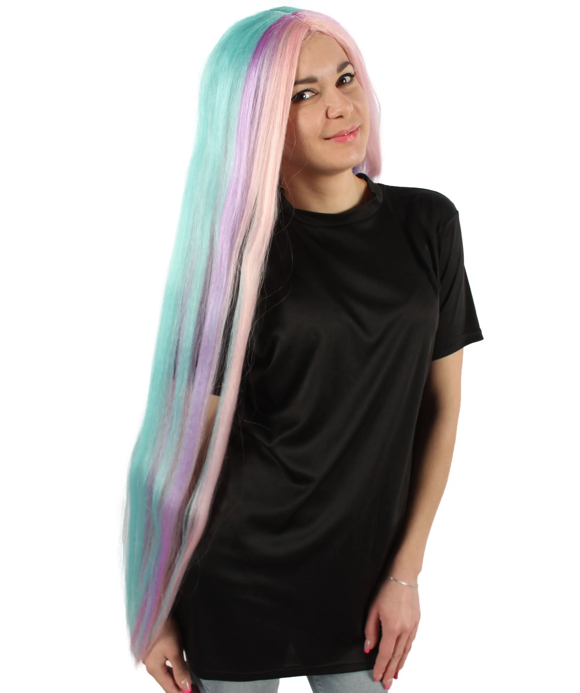 Adult Women's Extra Long Length 36" Inch No Bangs Cosplay Costume Hair Wig | HPO