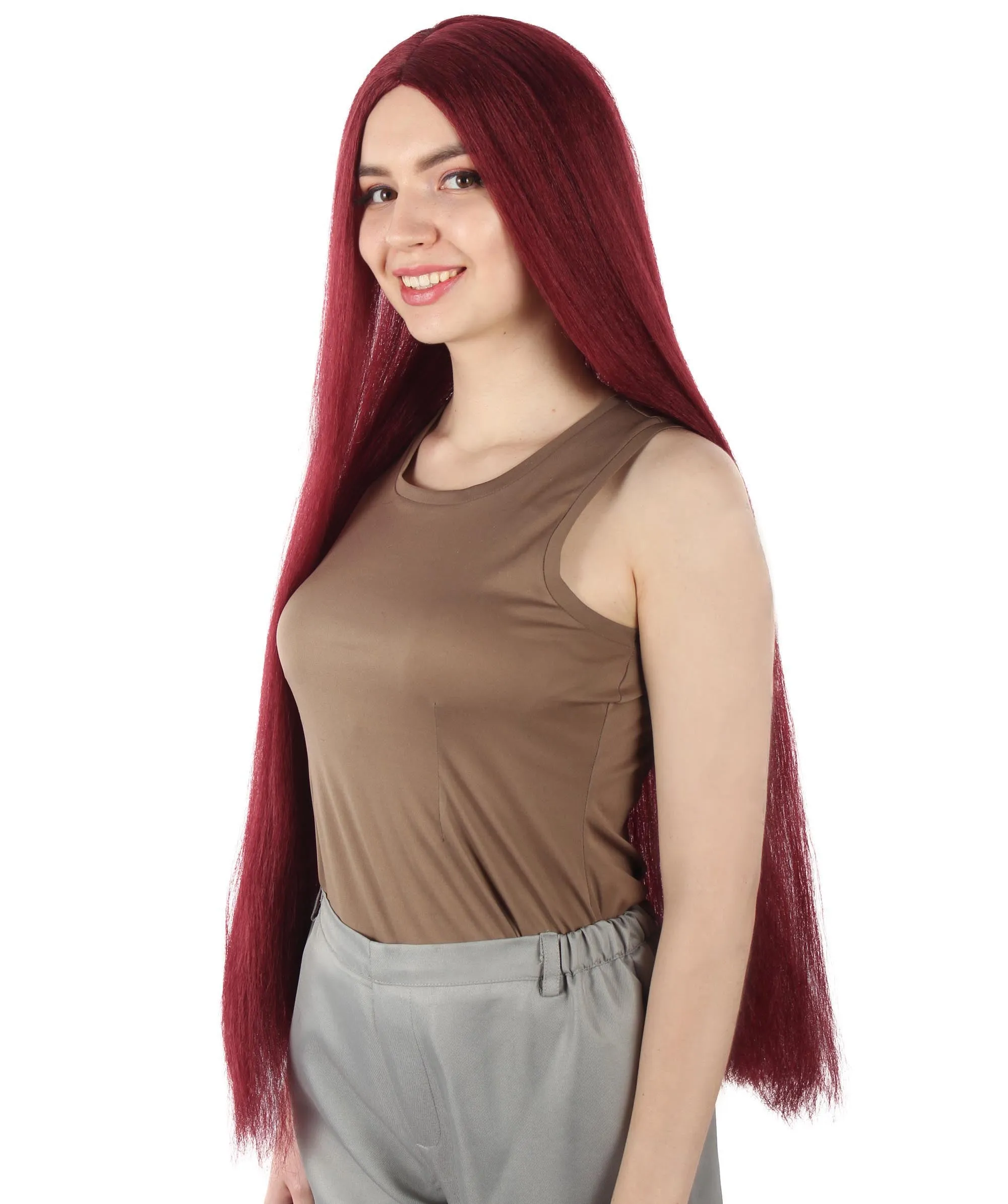 Adult Women's Extra Long Length 36" Inch No Bangs Cosplay Costume Hair Wig | HPO