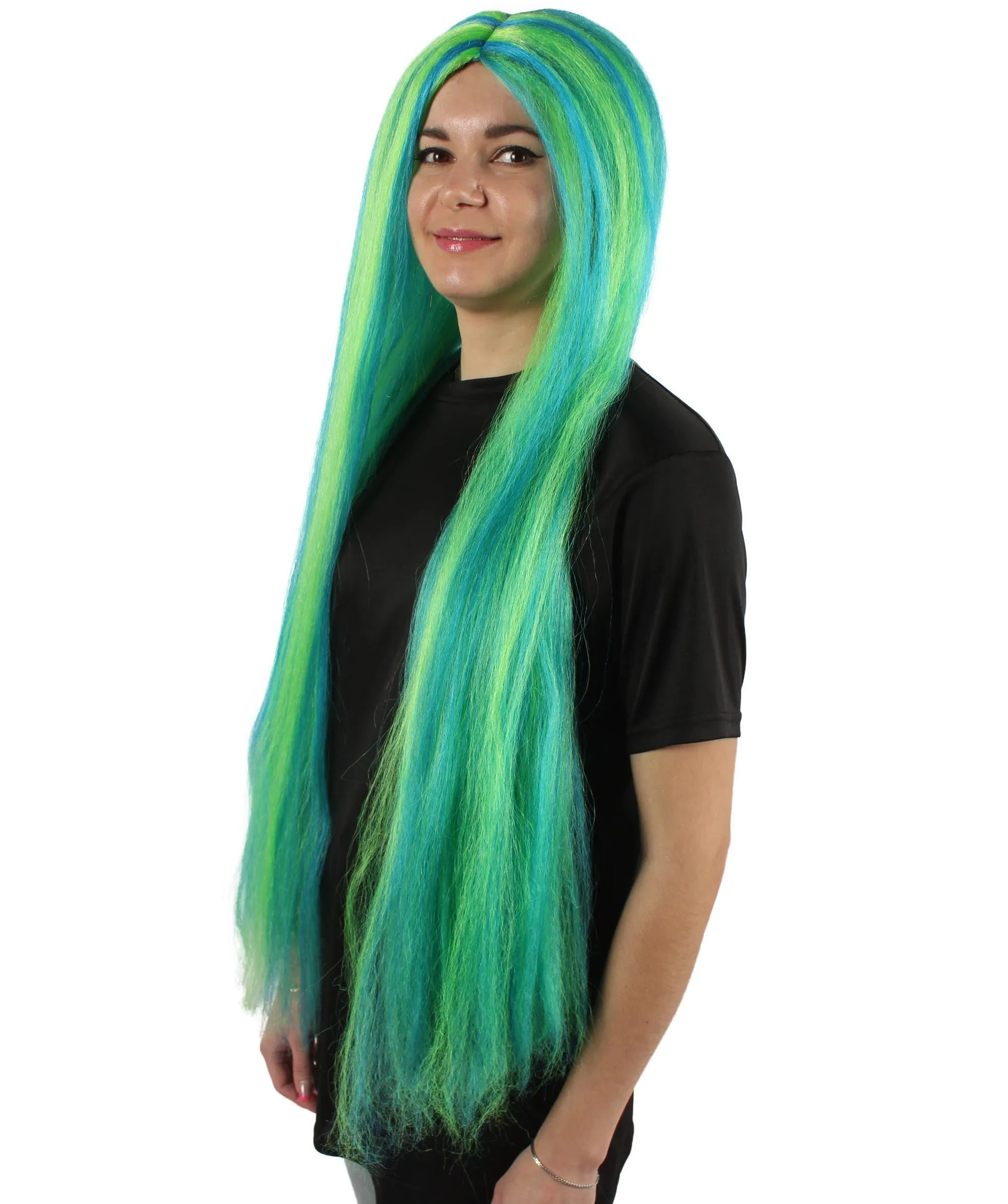 Adult Women's Extra Long Length 36" Inch No Bangs Cosplay Costume Hair Wig | HPO