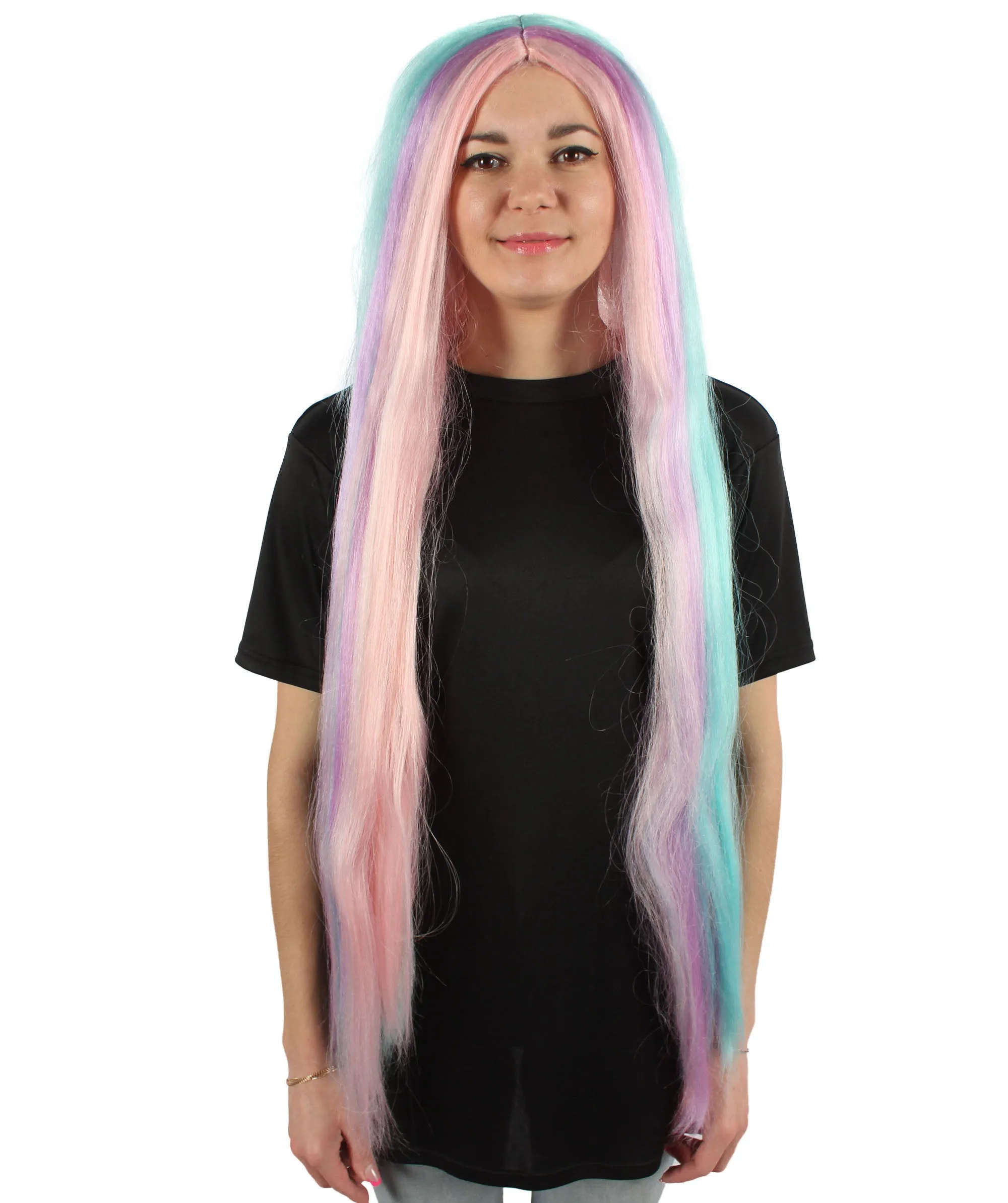 Adult Women's Extra Long Length 36" Inch No Bangs Cosplay Costume Hair Wig | HPO