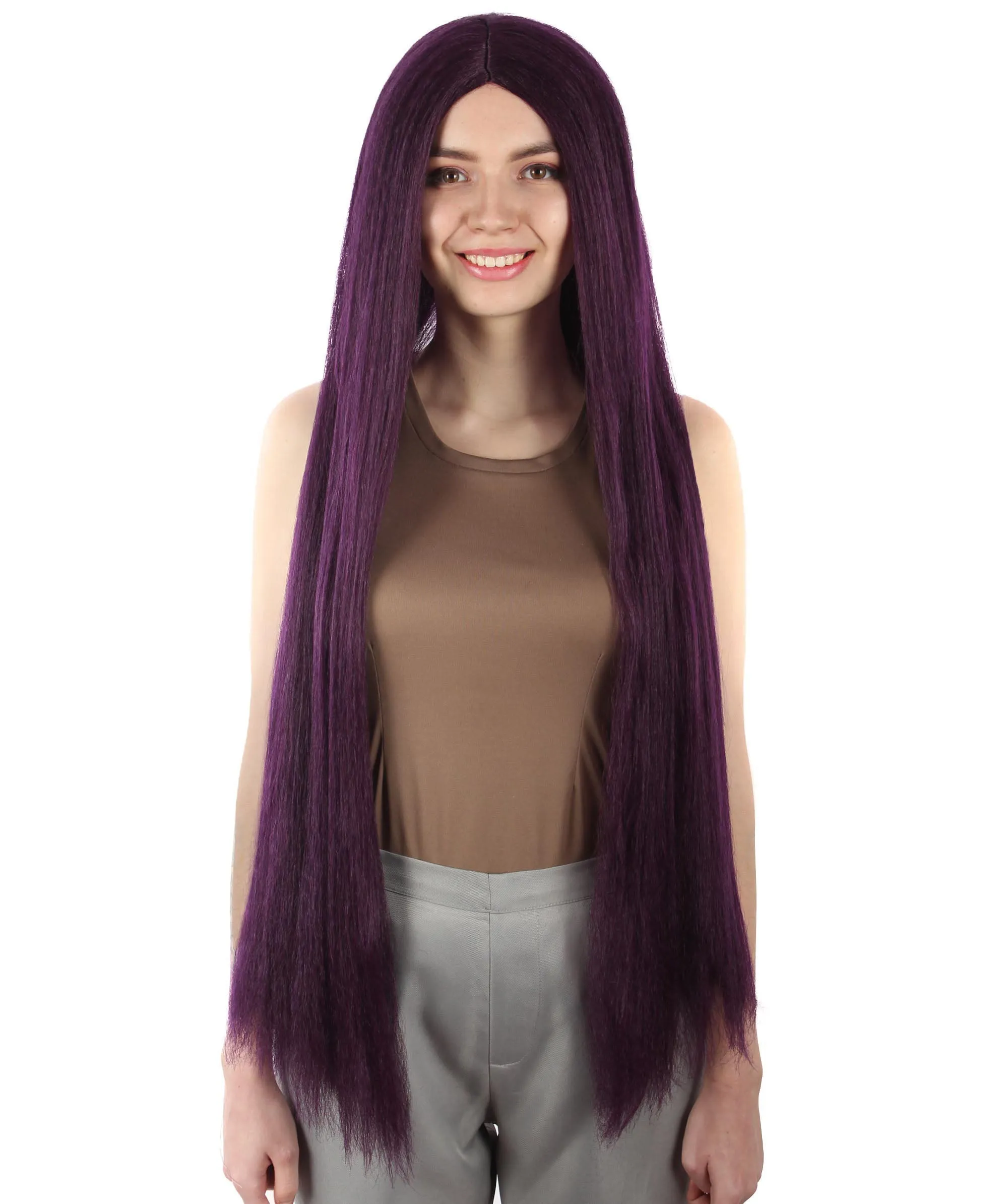 Adult Women's Extra Long Length 36" Inch No Bangs Cosplay Costume Hair Wig | HPO