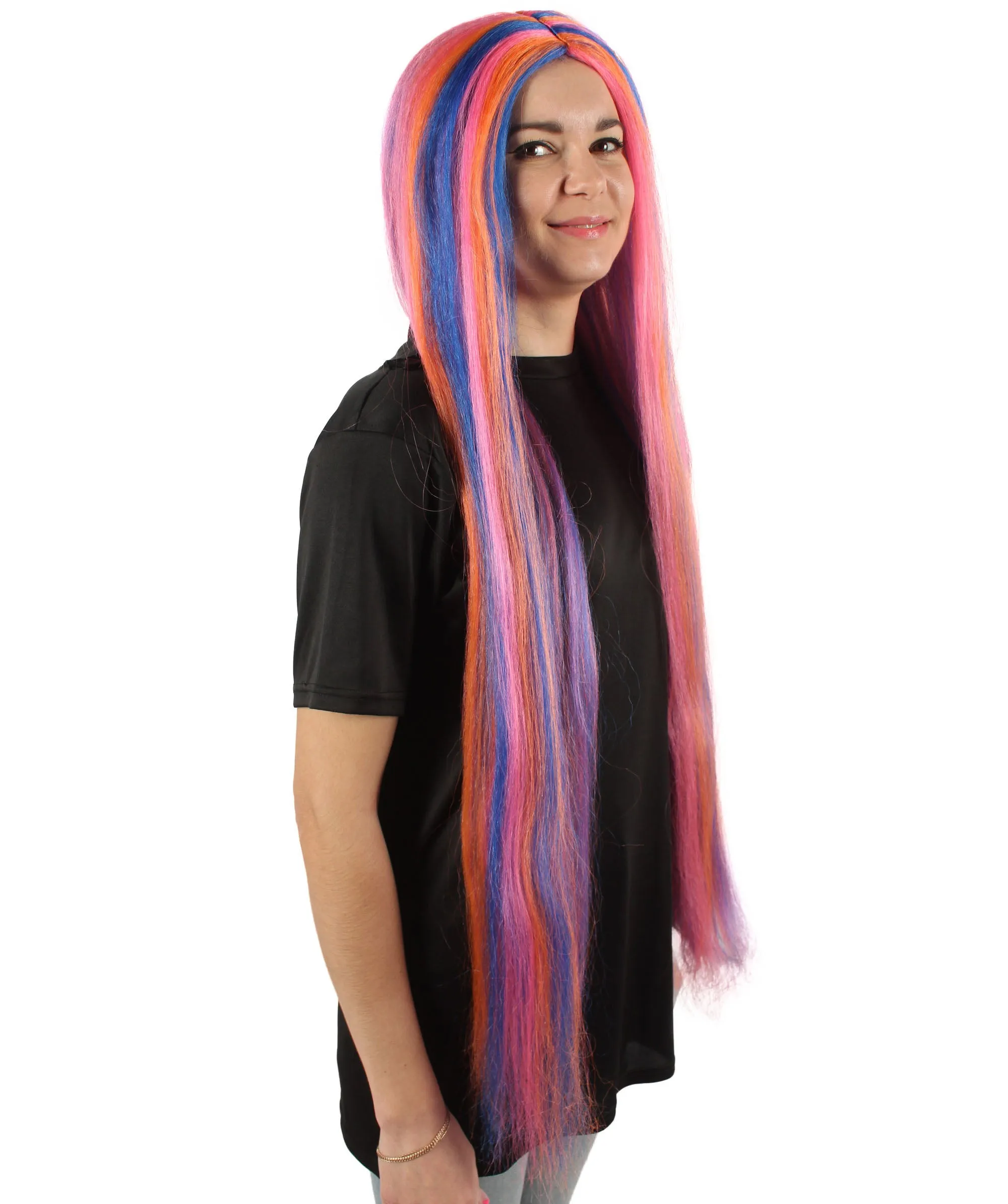 Adult Women's Extra Long Length 36" Inch No Bangs Cosplay Costume Hair Wig | HPO