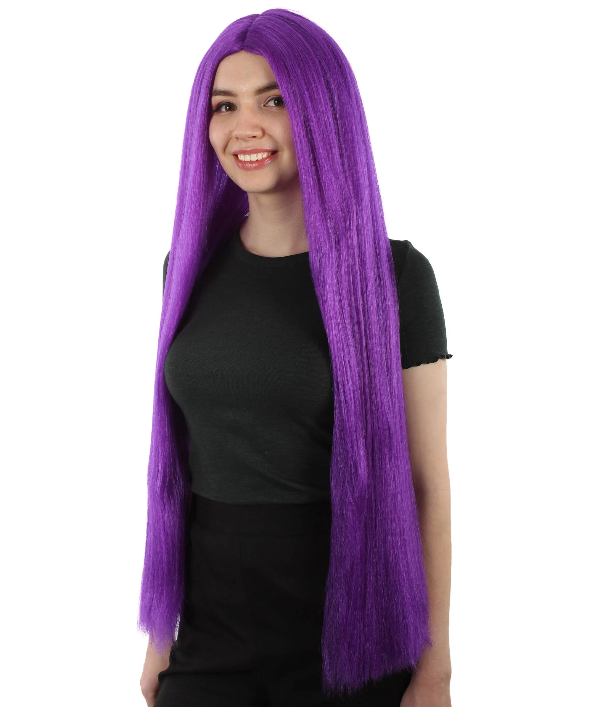 Adult Women's Extra Long Length 36" Inch No Bangs Cosplay Costume Hair Wig | HPO