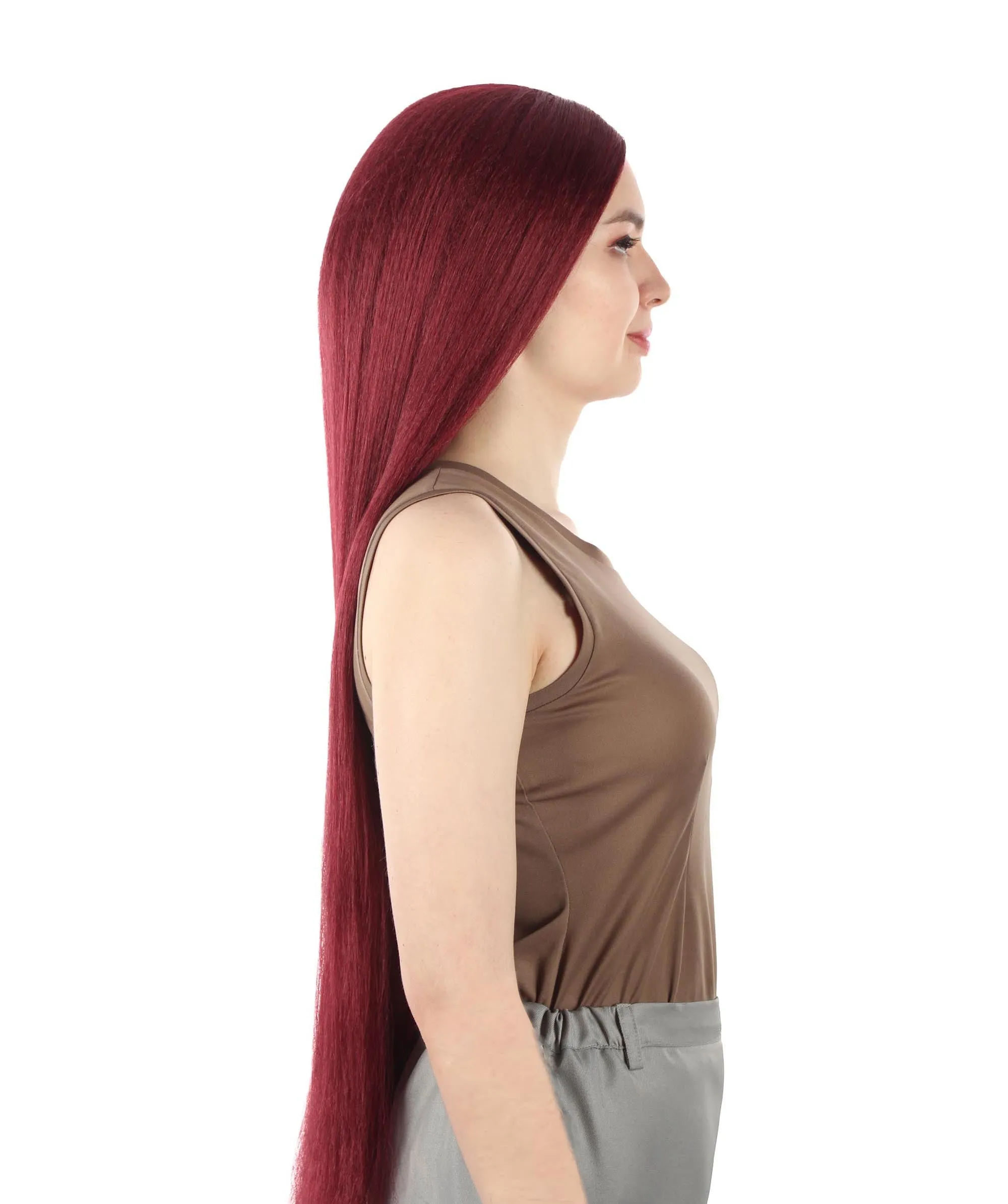 Adult Women's Extra Long Length 36" Inch No Bangs Cosplay Costume Hair Wig | HPO