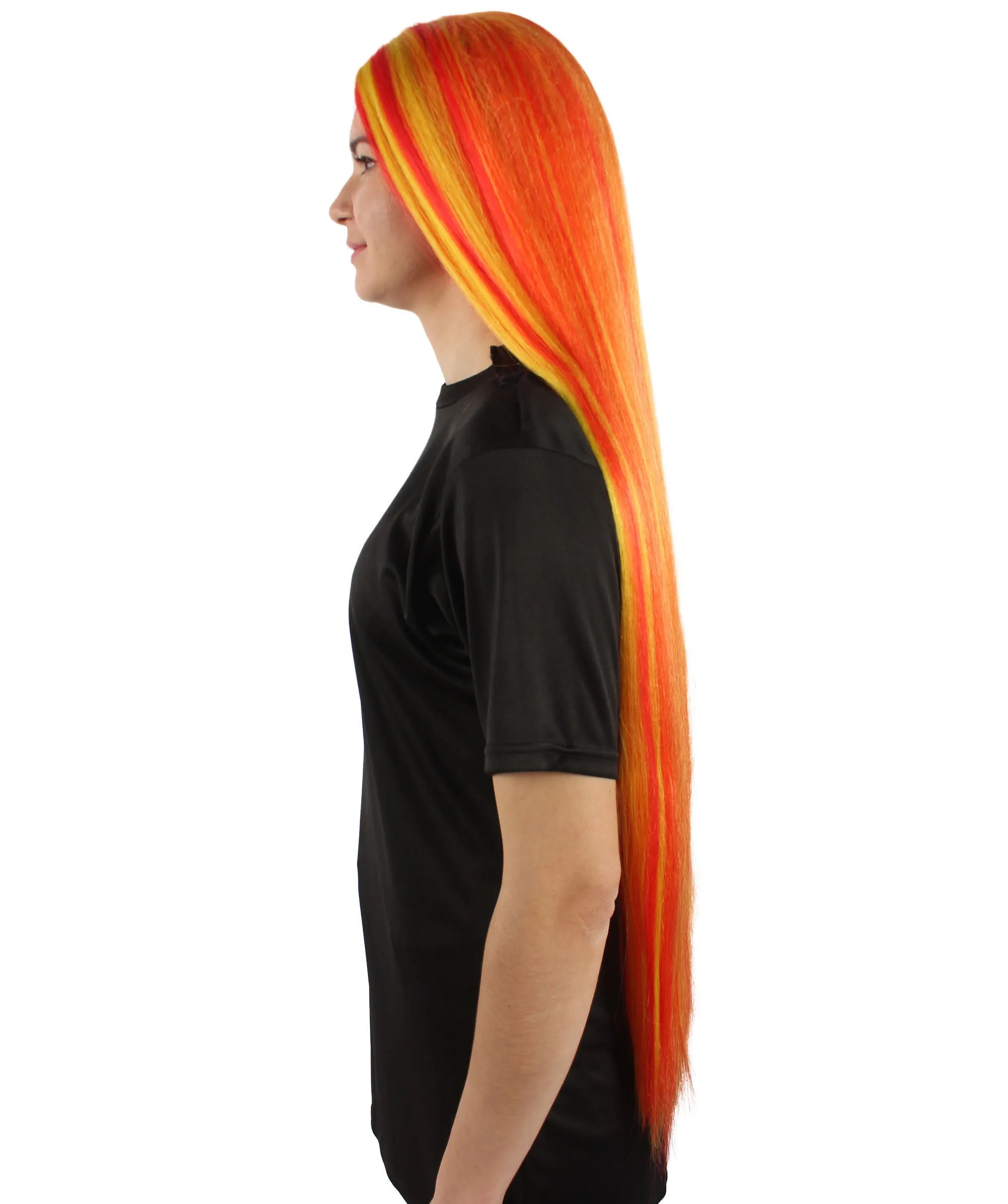Adult Women's Extra Long Length 36" Inch No Bangs Cosplay Costume Hair Wig | HPO