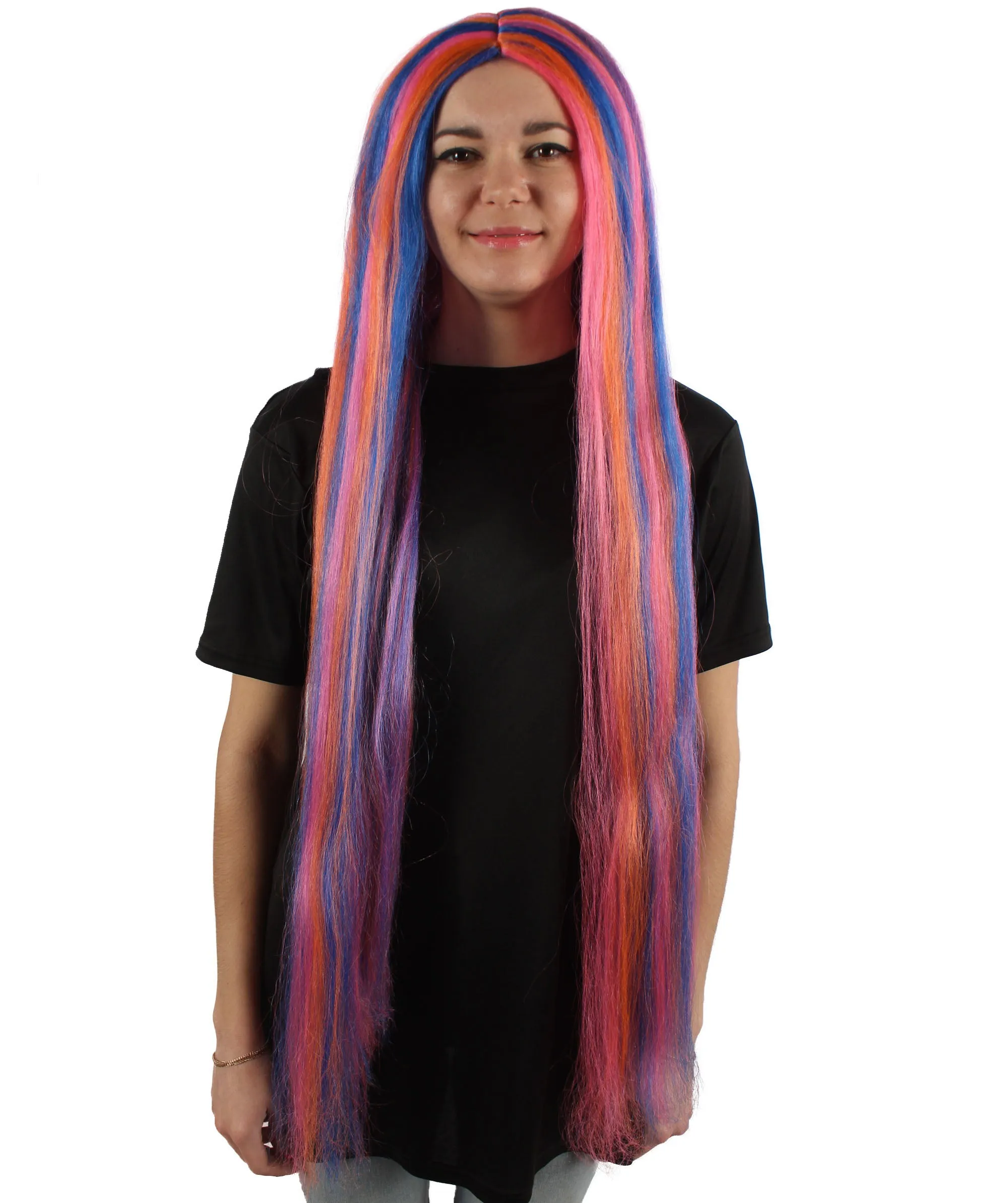 Adult Women's Extra Long Length 36" Inch No Bangs Cosplay Costume Hair Wig | HPO
