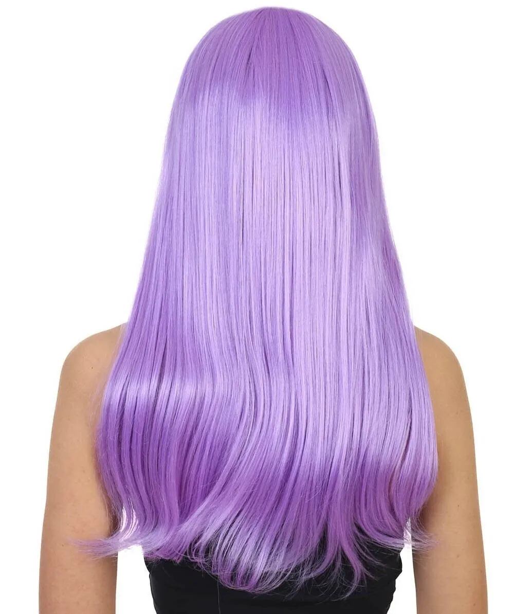 Adult Women's Long Length Party Girl Blonde Wig with Bangs |  Multiple Color Option | Flame-retardant Synthetic Fiber Hair